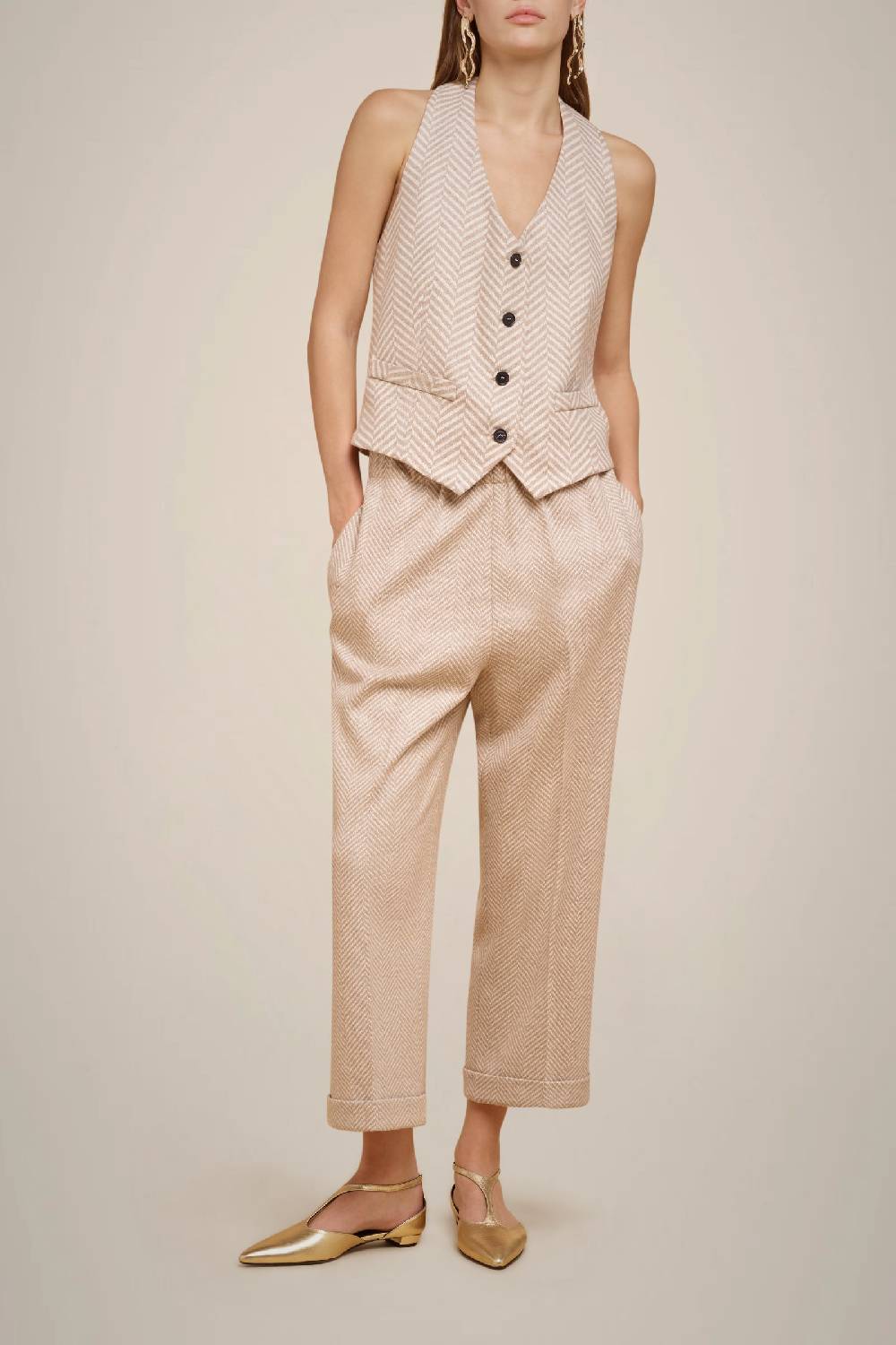 Liviana Conti PANTALONE CROP PANNO CASHMERE W4FF4WL417-RSC.38 Nuovi prodotti