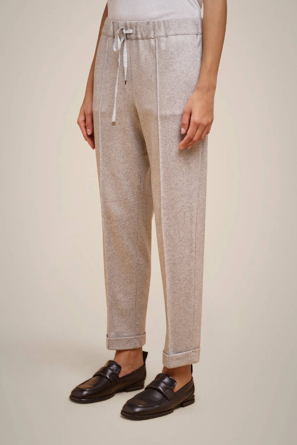 Liviana Conti PANTALONE COULISSE IN PANNO CASHMERE W4FF4WN38X47-0.38 Rilascio limitato