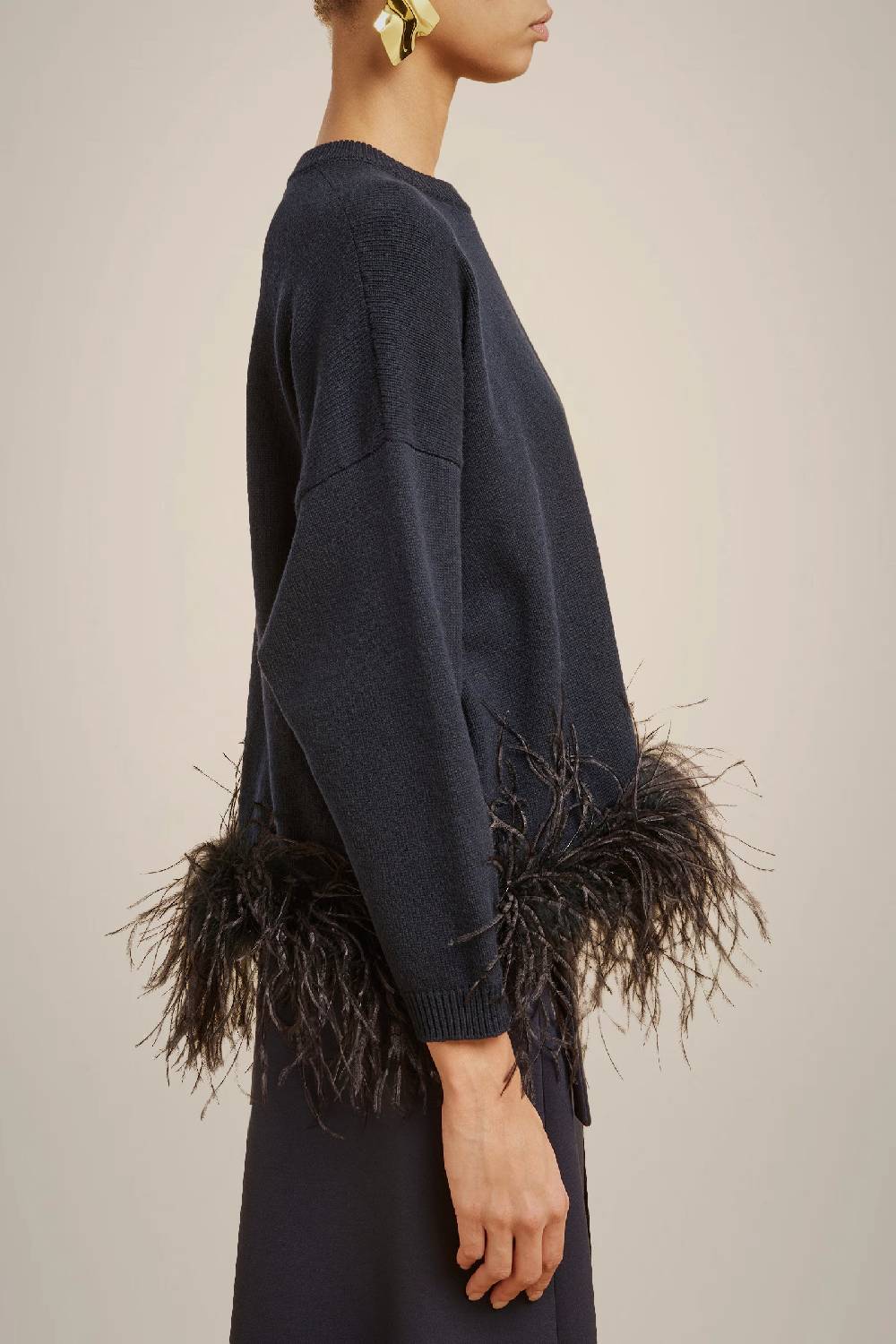 Liviana Conti MAGLIA CON PIUME IN CASHMERE RICICLATO W4LL4WC49N08-0.XS Enormi sconti
