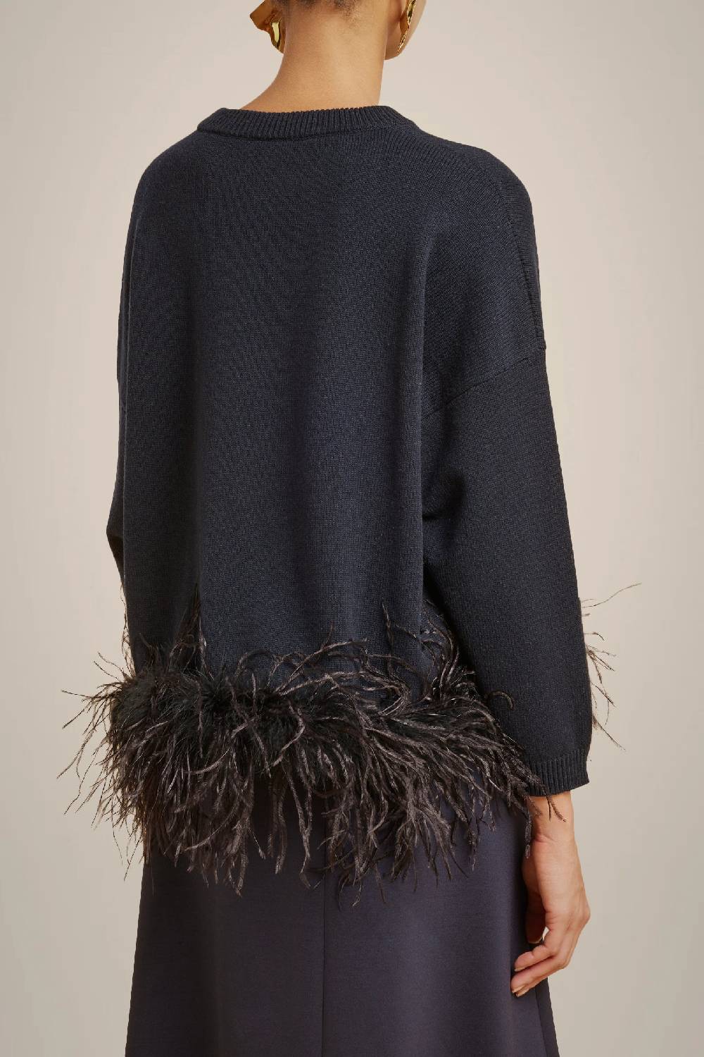 Liviana Conti MAGLIA CON PIUME IN CASHMERE RICICLATO W4LL4WC49N08-0.XS Enormi sconti