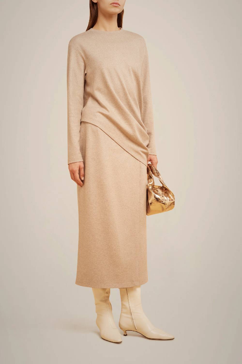 Liviana Conti BLUSA GIROCOLLO IN PANNO CASHMERE W4FF4WN08W69-0.38 Duty-free