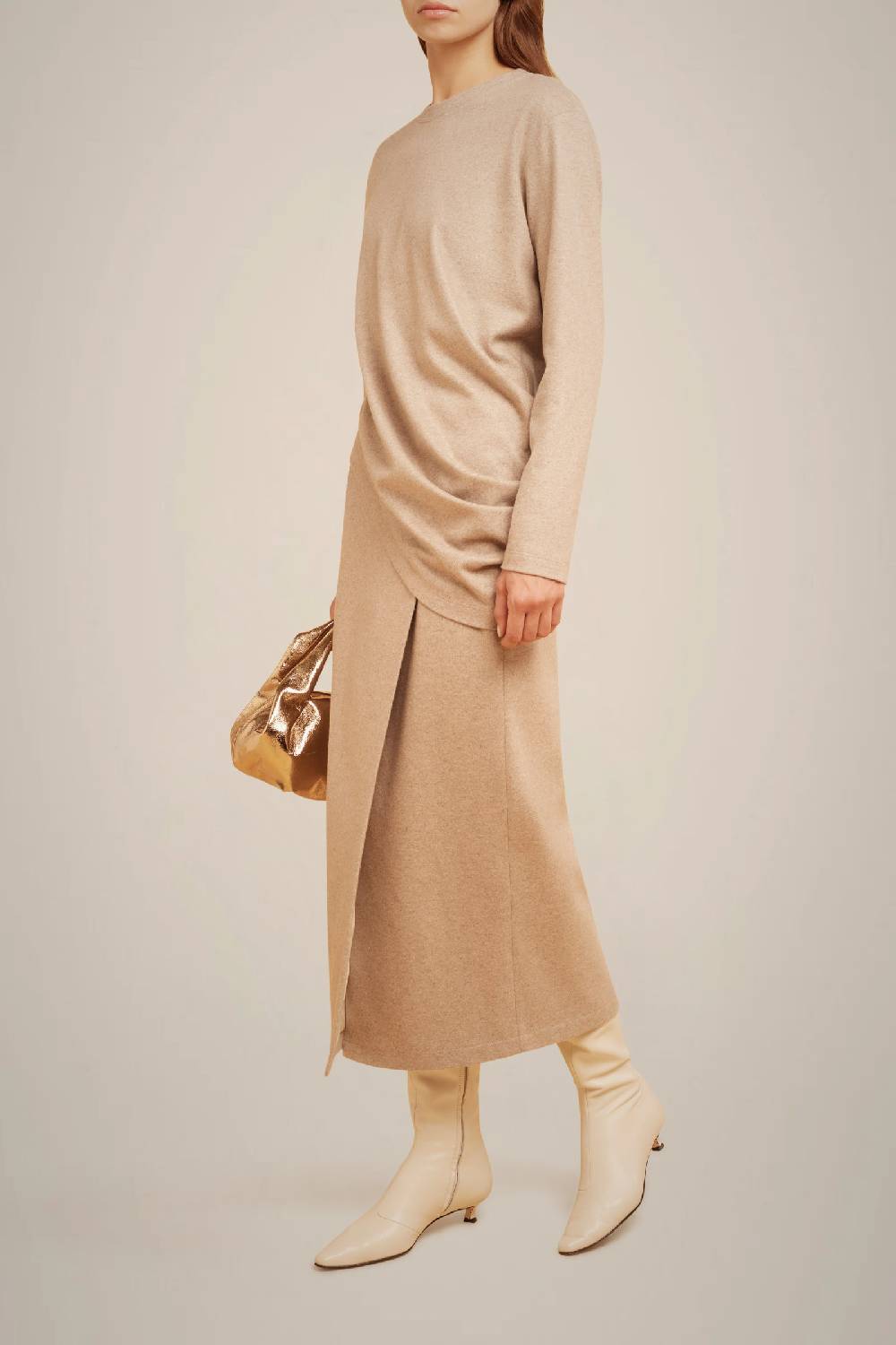 Liviana Conti BLUSA GIROCOLLO IN PANNO CASHMERE W4FF4WN08W69-0.38 Duty-free