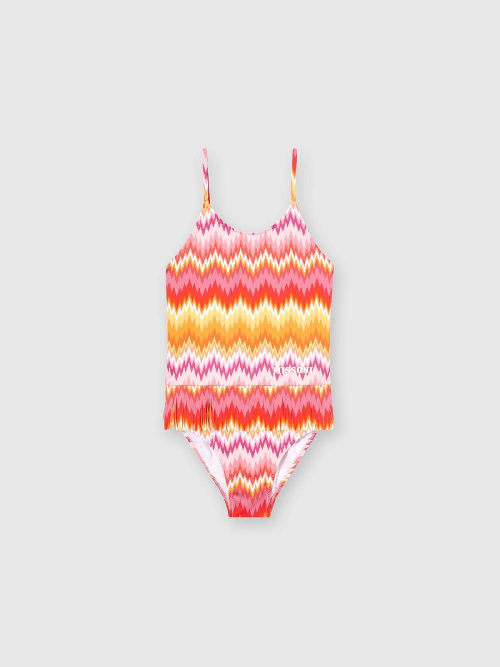 ﻿M Missoni Costume intero chevron con scritta logo