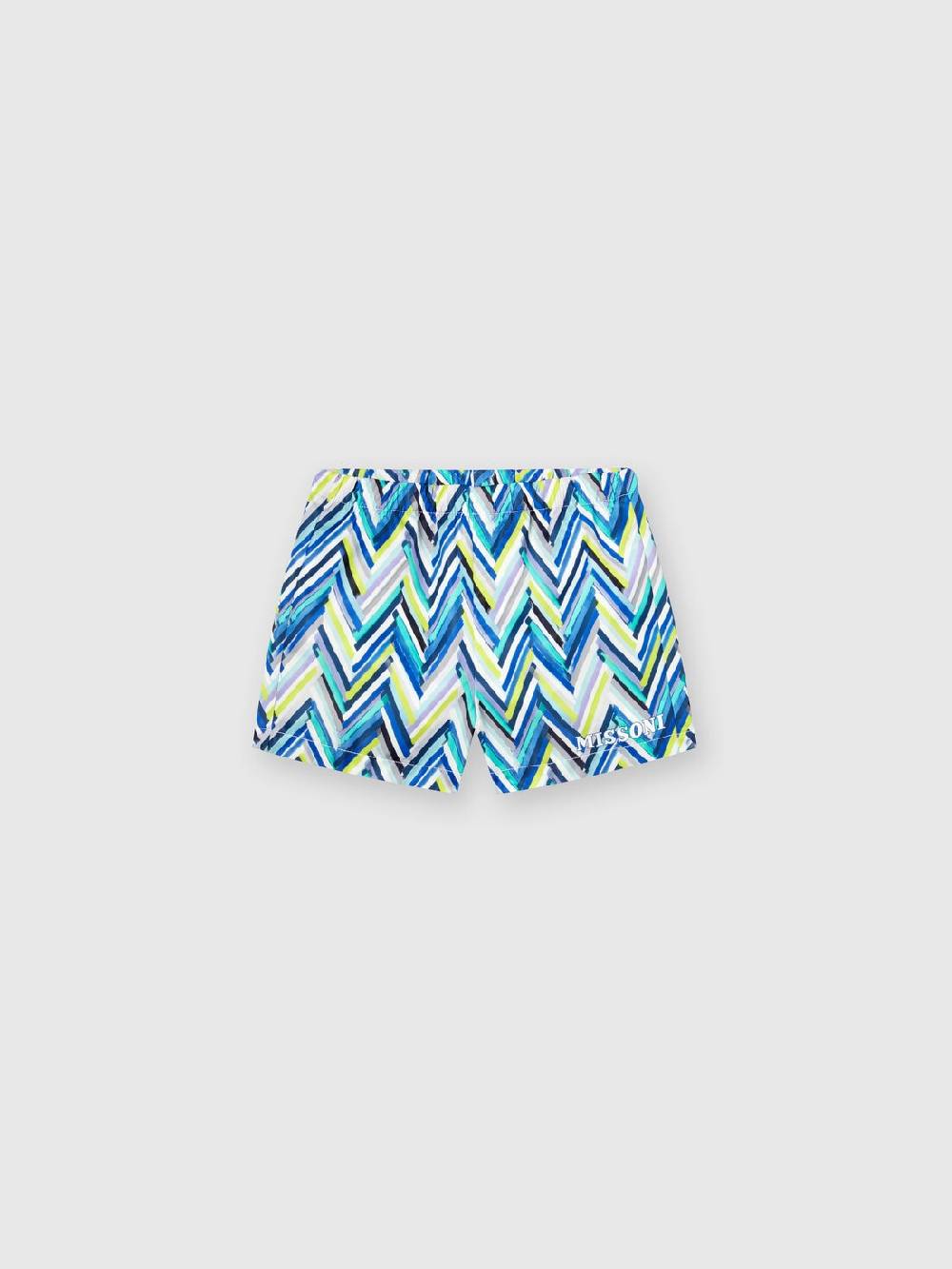 M Missoni Boxer mare con stampa zig zag e scritta logo Qualità
