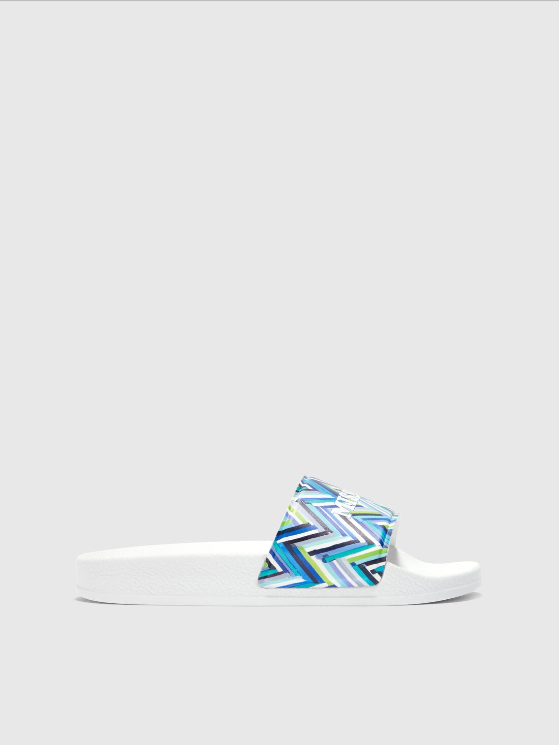 M Missoni Ciabatte con motivo chevron e scritta logo Vendita