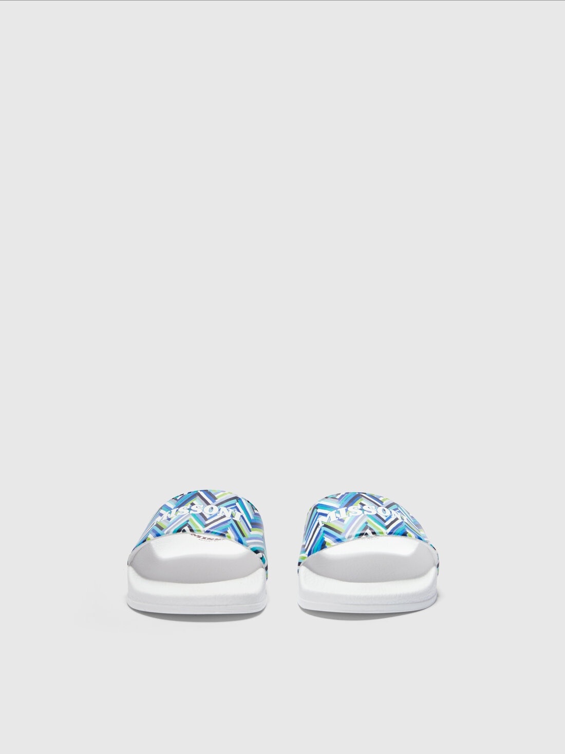 M Missoni Ciabatte con motivo chevron e scritta logo Vendita