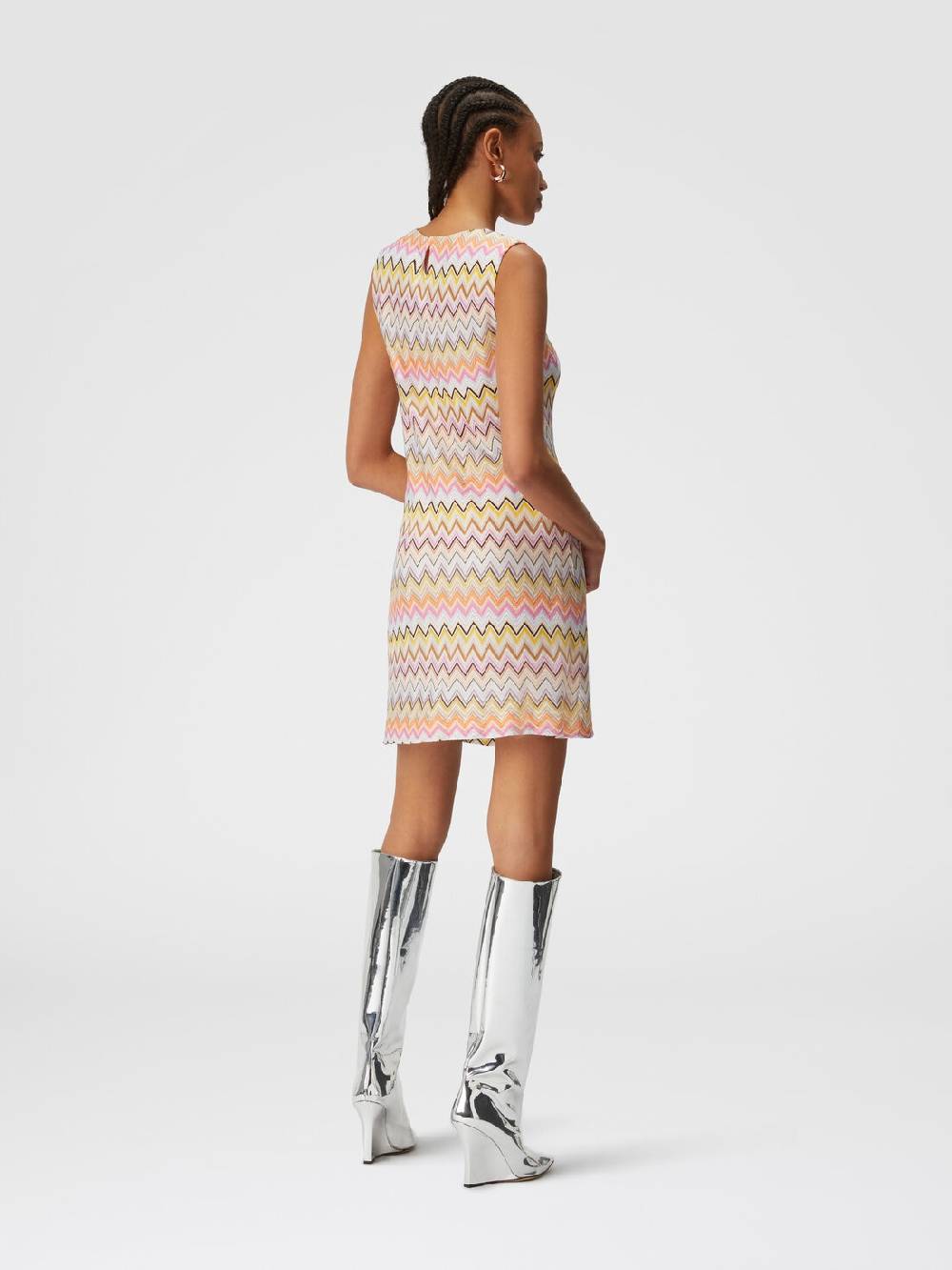 M Missoni Mini-abito senza maniche in viscosa zig zag Promozione Limitata