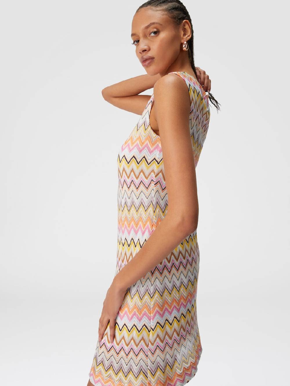 M Missoni Mini-abito senza maniche in viscosa zig zag Promozione Limitata