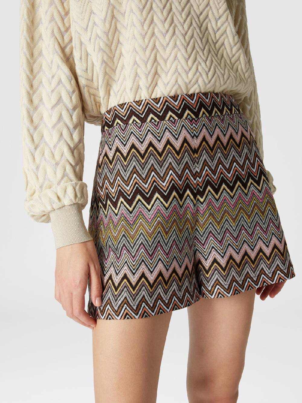 M Missoni Shorts in viscosa zig zag Prezzo Ridotto