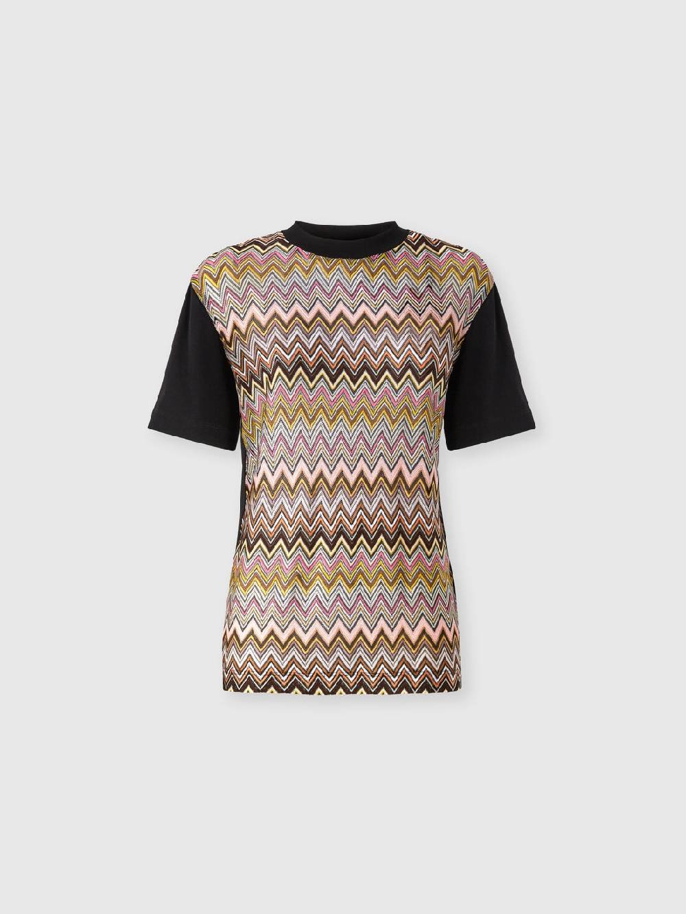 M Missoni T-shirt in jersey di cotone con inserti chevron Convenienza