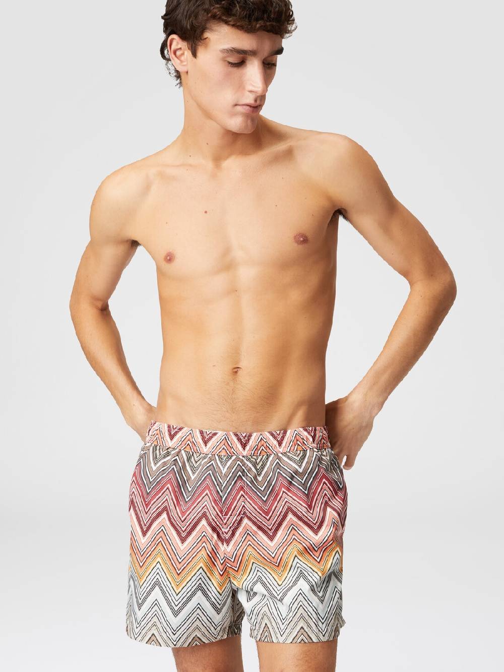M Missoni Boxer mare con stampa macro zig zag Offerta
