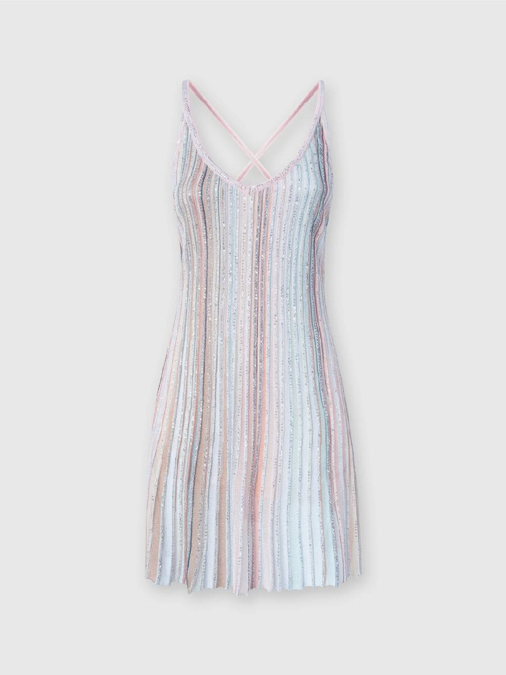 M Missoni Mini-abito in maglia a righe verticali con paillettes Economico