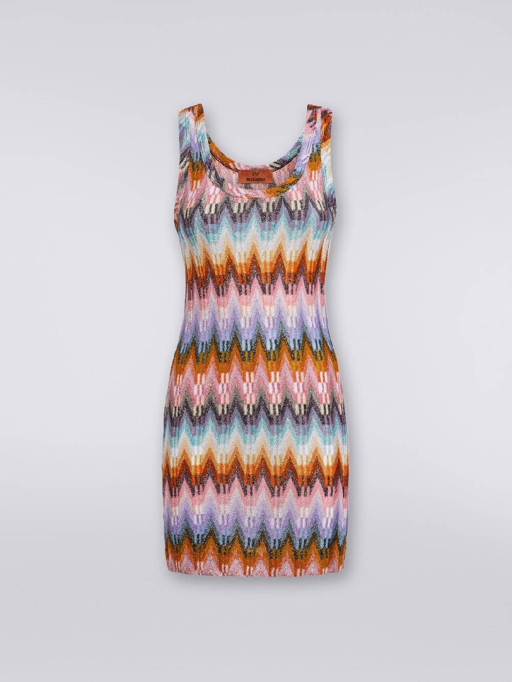 M Missoni Mini-abito smanicato in viscosa zig zag con lurex Hotsell