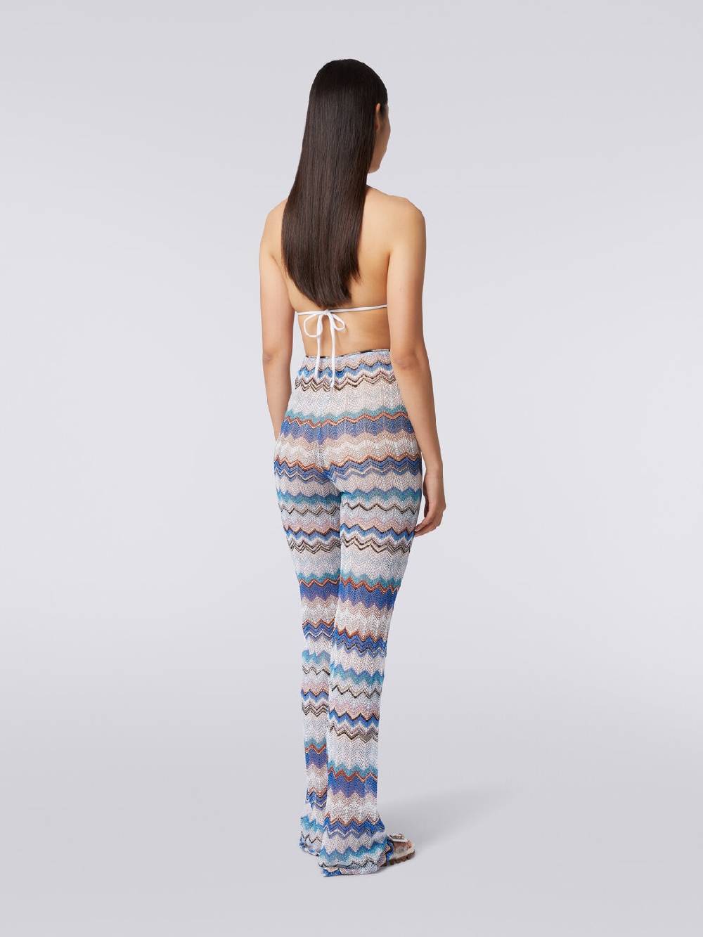 M Missoni Pantaloni copricostume in crochet zig zag con lurex 2025