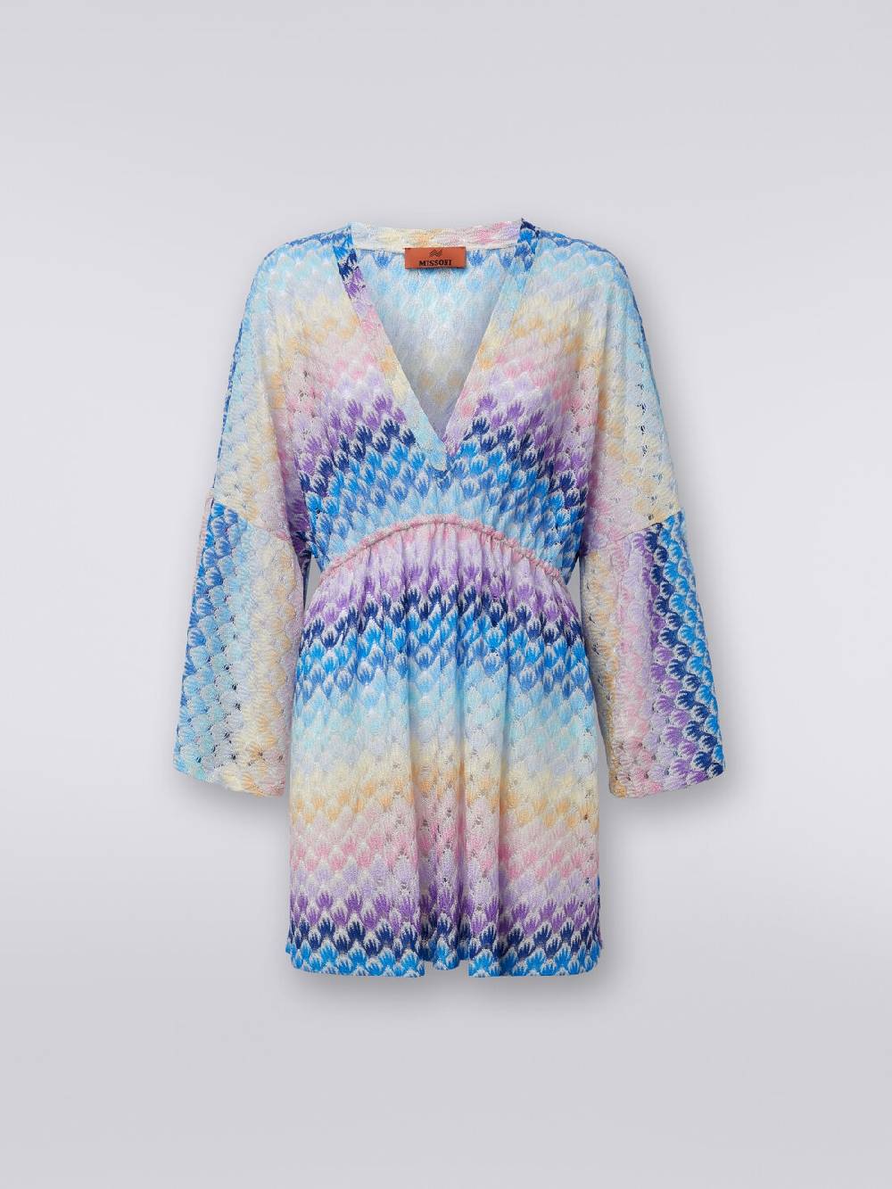 M Missoni Caftano copricostume corto effetto pizzo con lurex Vendita
