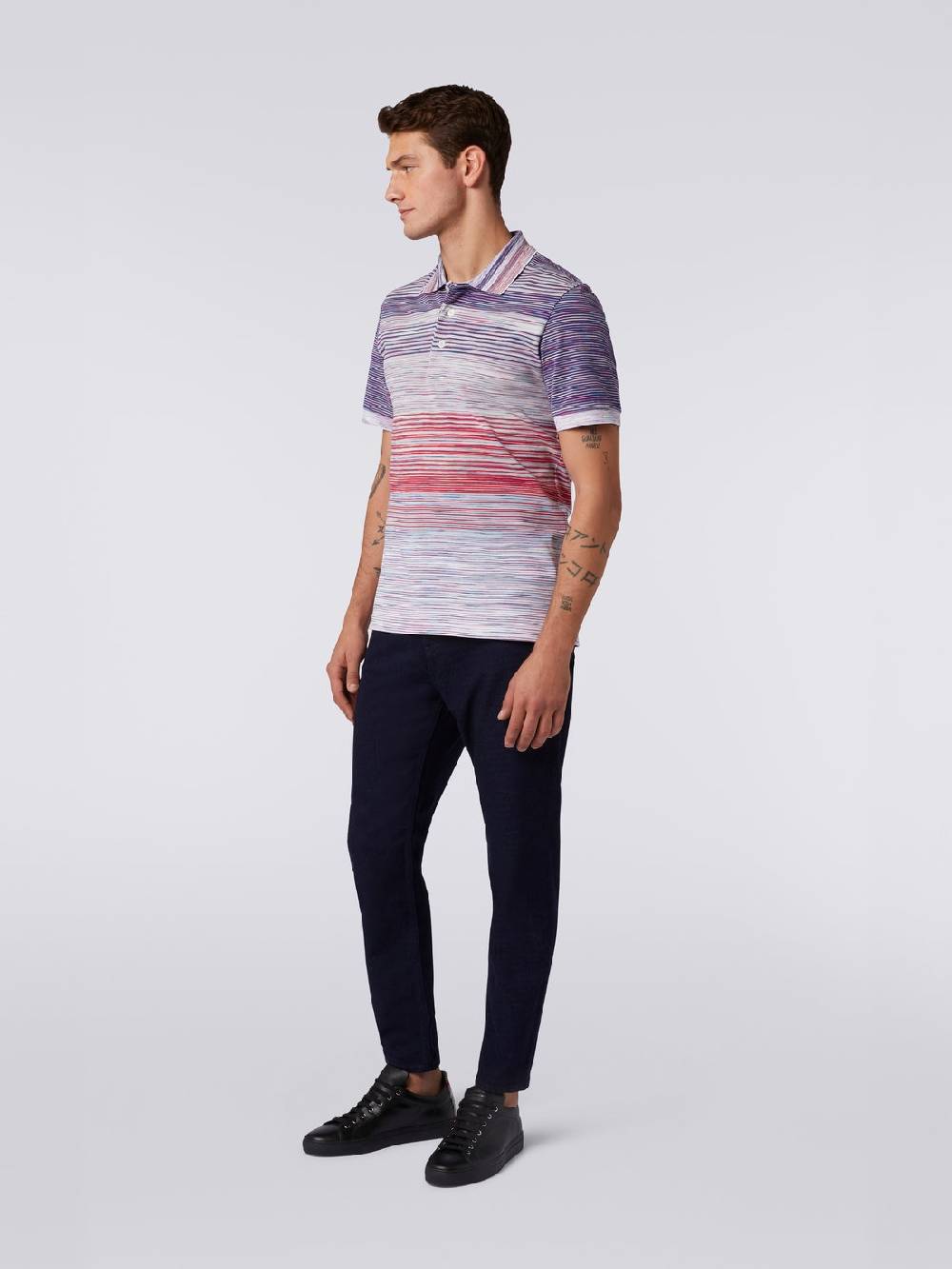 M Missoni Polo in piquet di cotone fiammato Soddisfazione Garantita