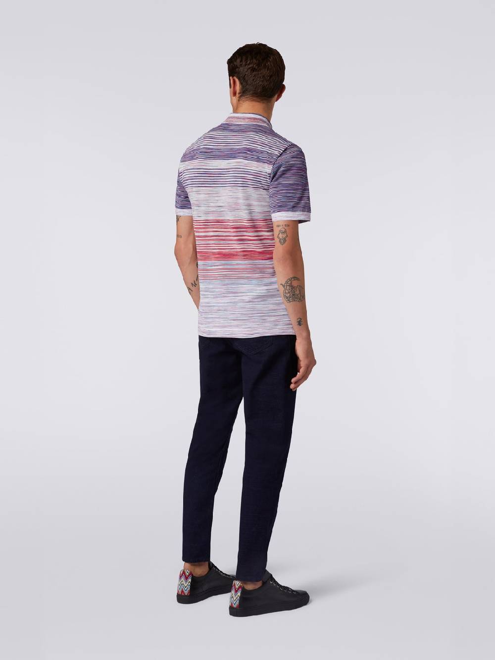 M Missoni Polo in piquet di cotone fiammato Soddisfazione Garantita