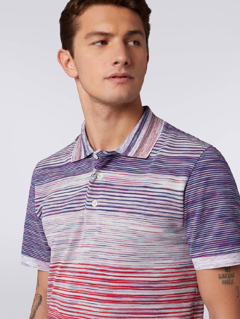 M Missoni Polo in piquet di cotone fiammato Soddisfazione Garantita