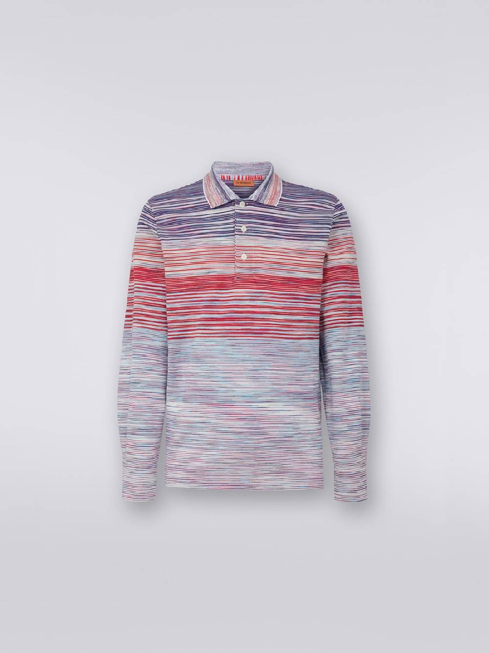 M Missoni Polo a maniche lunghe in viscosa fiammata Qualità Garantita