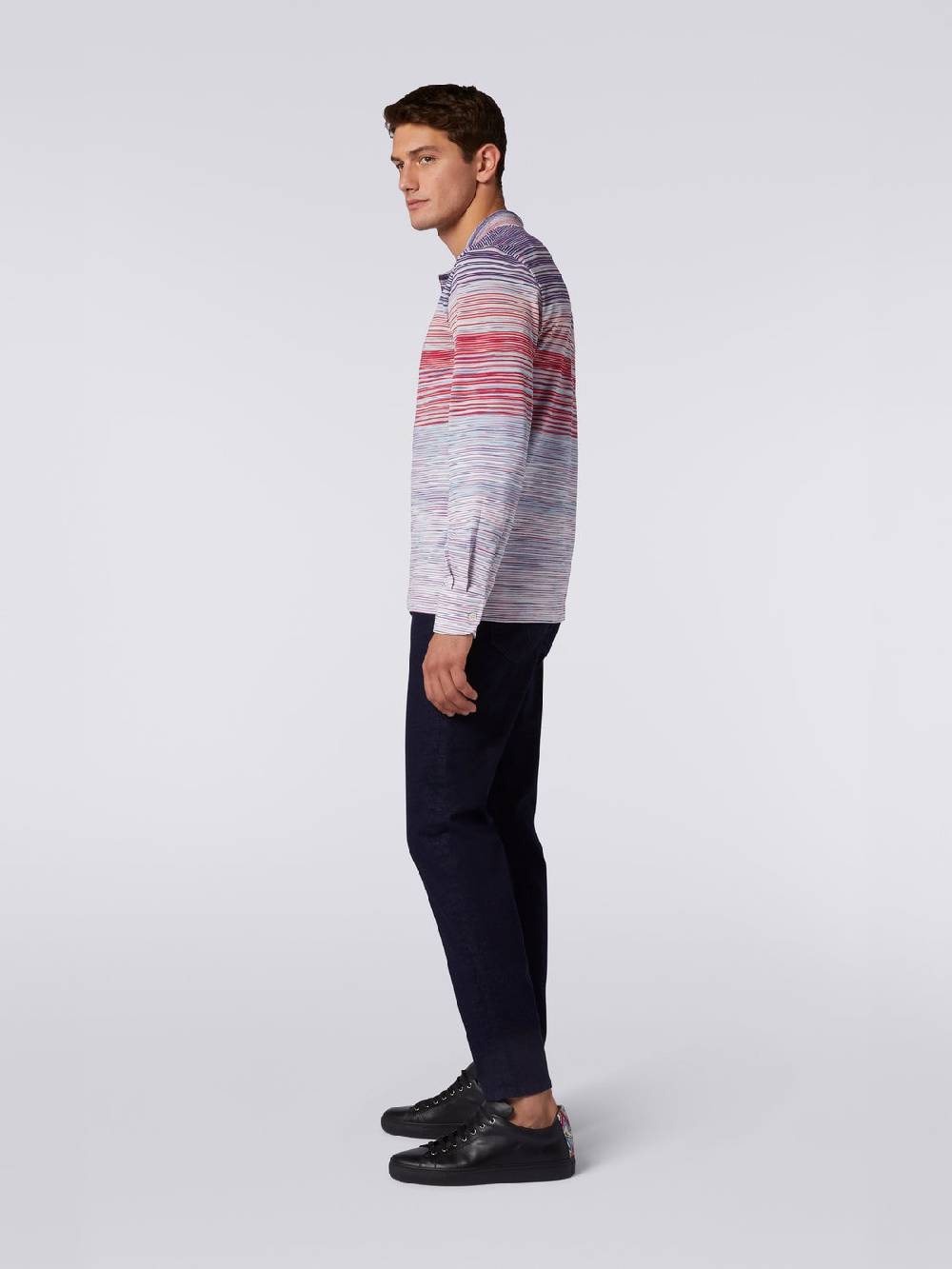 M Missoni Polo a maniche lunghe in viscosa fiammata Qualità Garantita