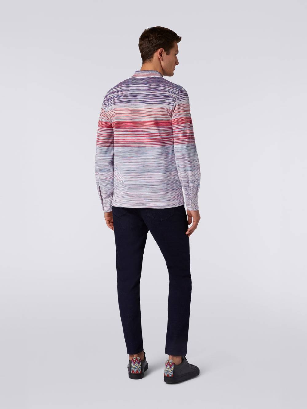 M Missoni Polo a maniche lunghe in viscosa fiammata Qualità Garantita