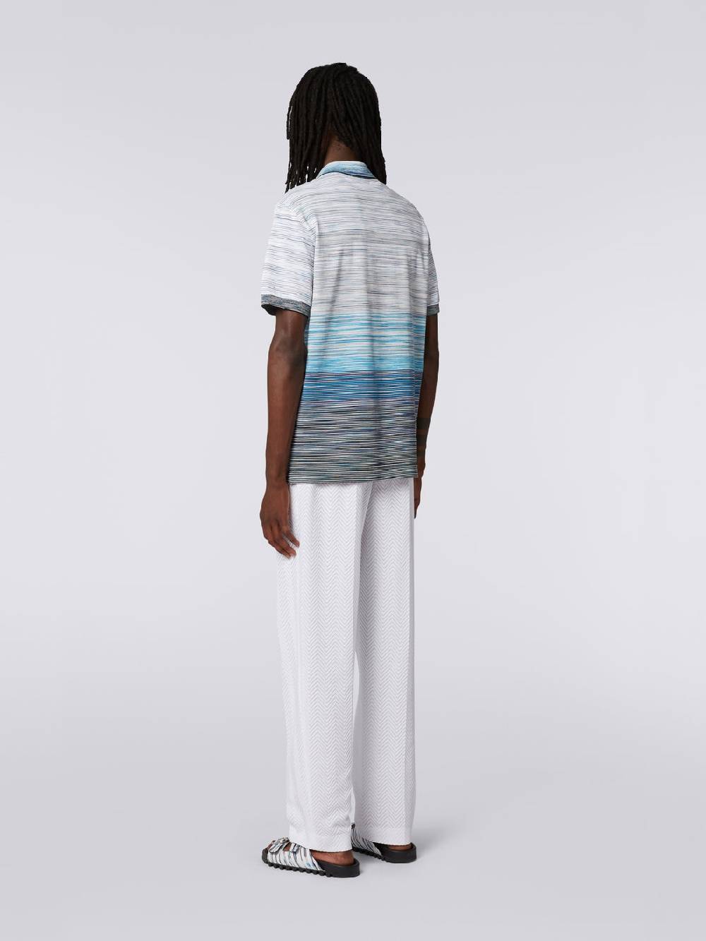 M Missoni Polo in piquet di cotone fiammato Negozi Online