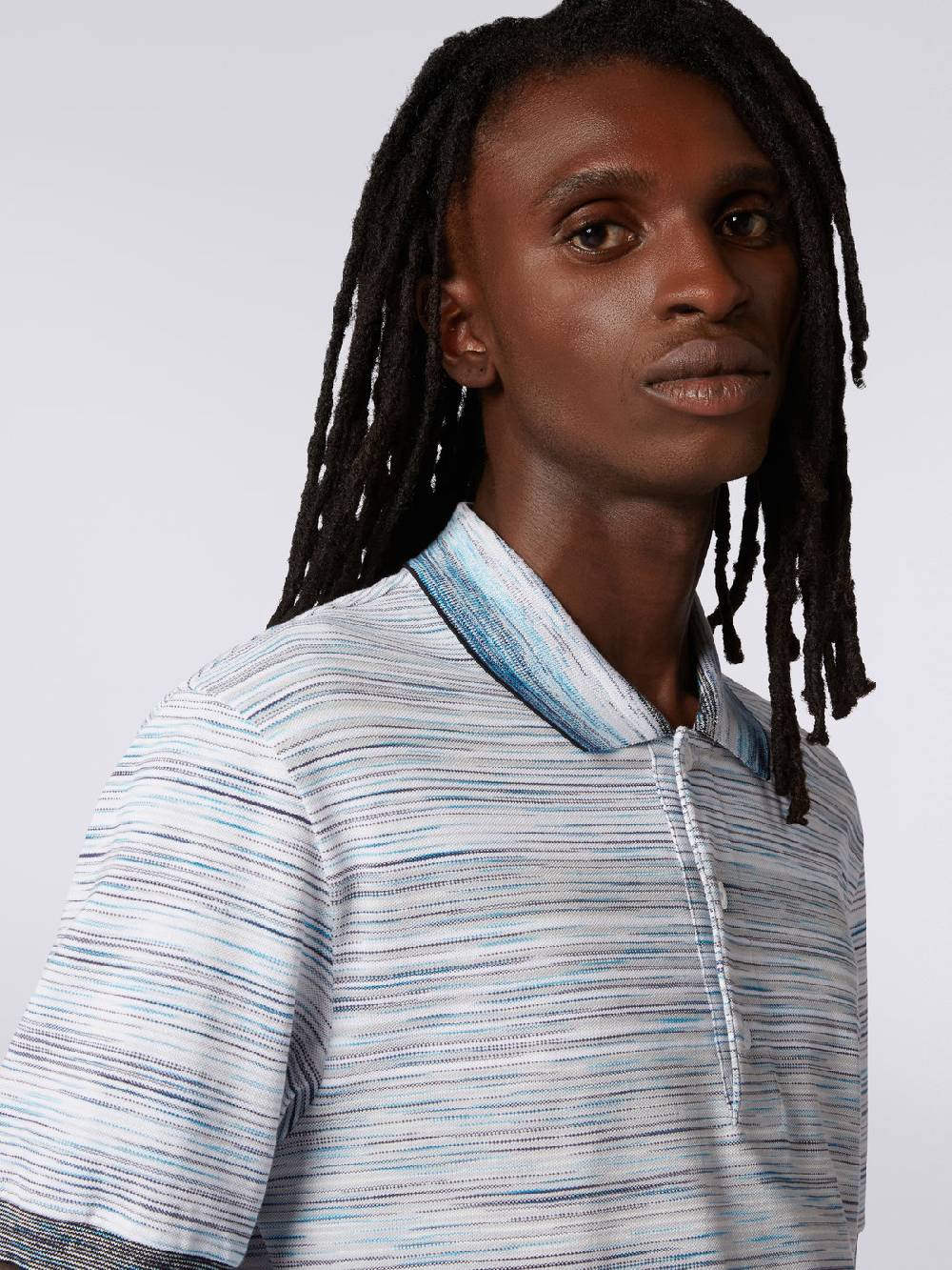 M Missoni Polo in piquet di cotone fiammato Negozi Online