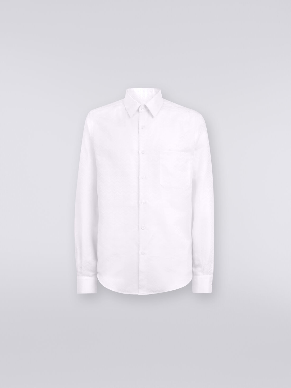 M Missoni Camicia a maniche lunghe in misto cotone con motivo zig zag Acquista Ora