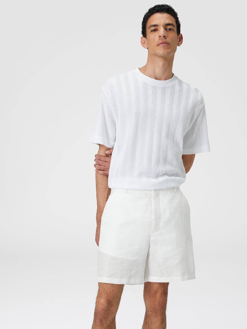 M Missoni Bermuda in misto cotone motivo zig zag Consegna Veloce