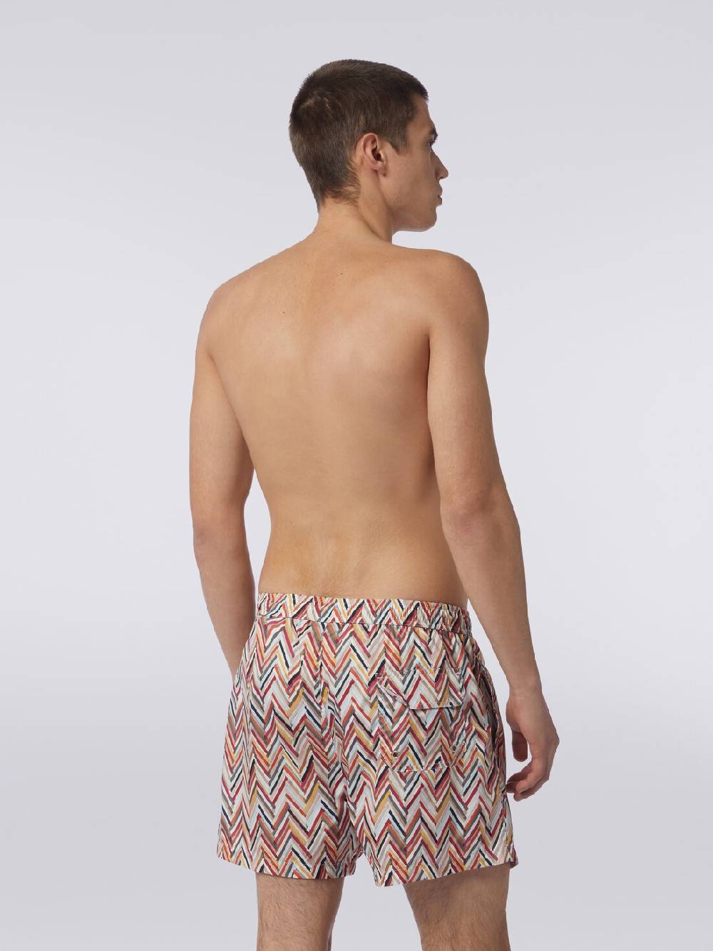M Missoni Boxer mare con stampa zig zag effetto spennellate Fino Al -60%