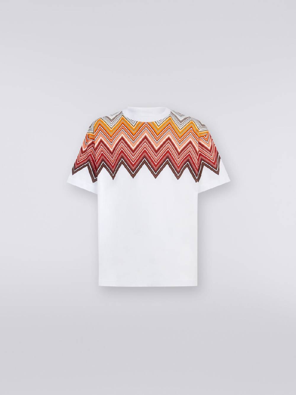 M Missoni T-shirt oversize in cotone con stampa macro zig zag Shopping Online