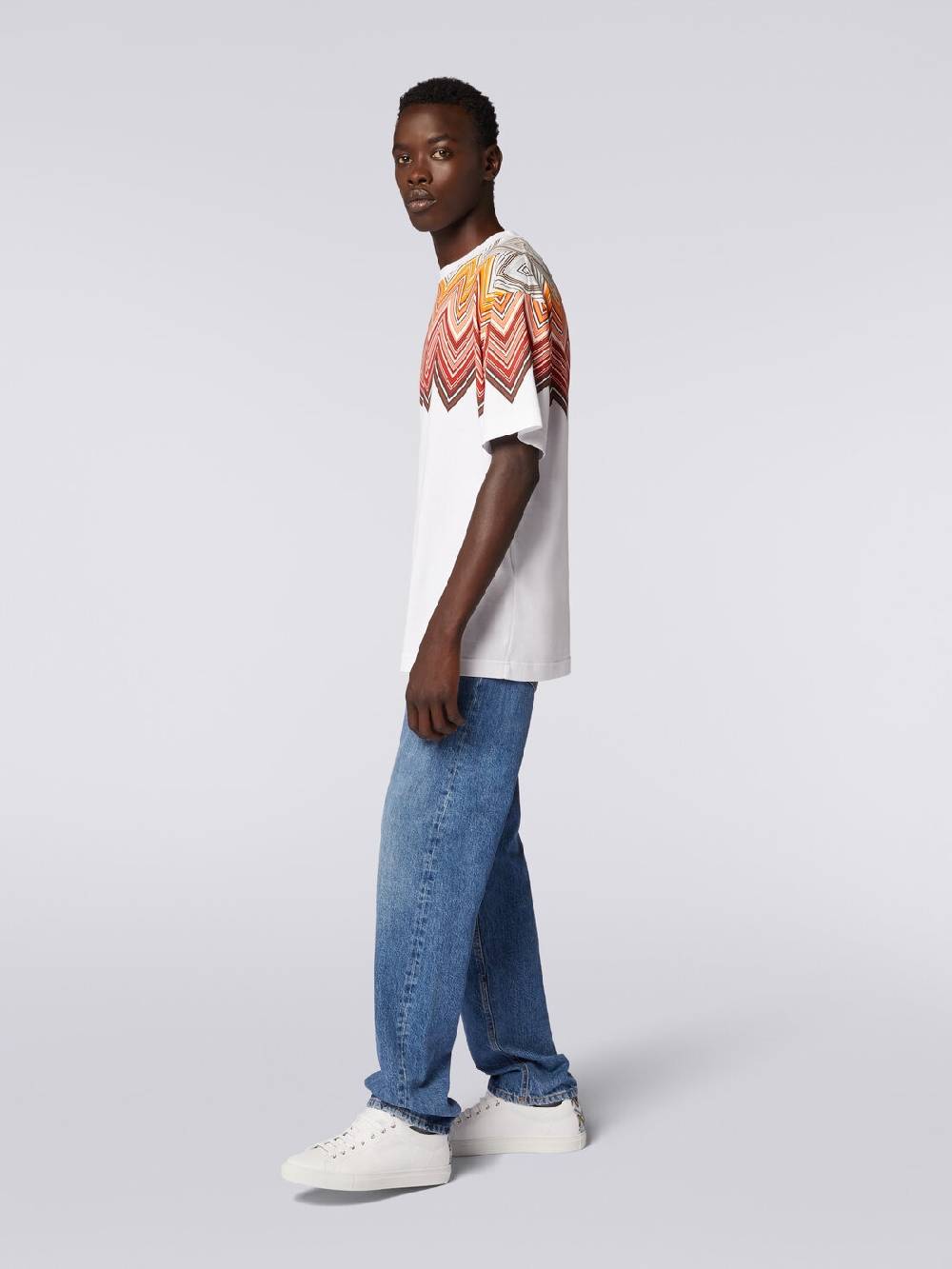 M Missoni T-shirt oversize in cotone con stampa macro zig zag Shopping Online
