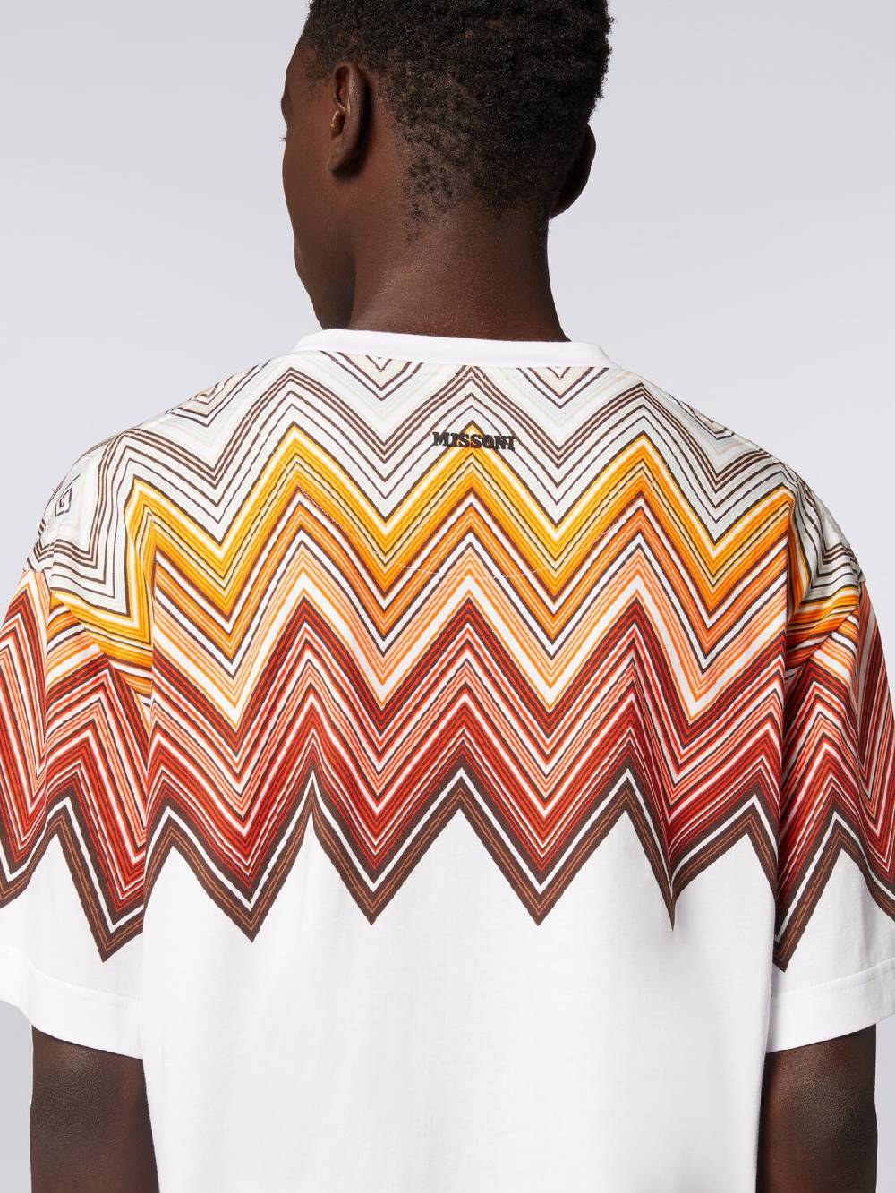 M Missoni T-shirt oversize in cotone con stampa macro zig zag Shopping Online