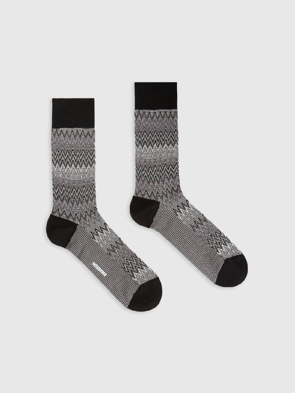 M Missoni Calzini corti in misto cotone chevron Prezzo Ridotto
