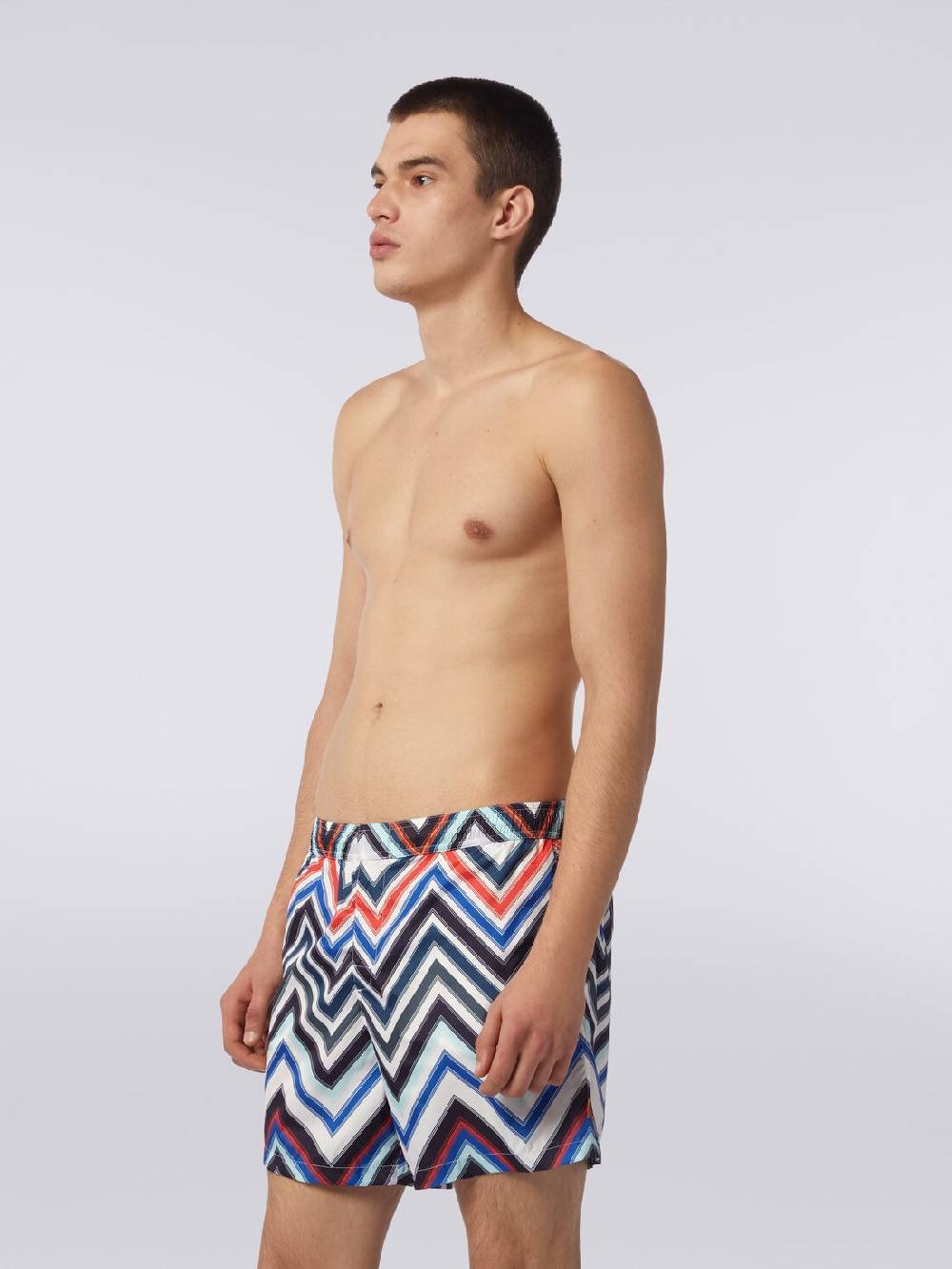 M Missoni Boxer mare in nylon con macro-zig zag in gradazione Economico