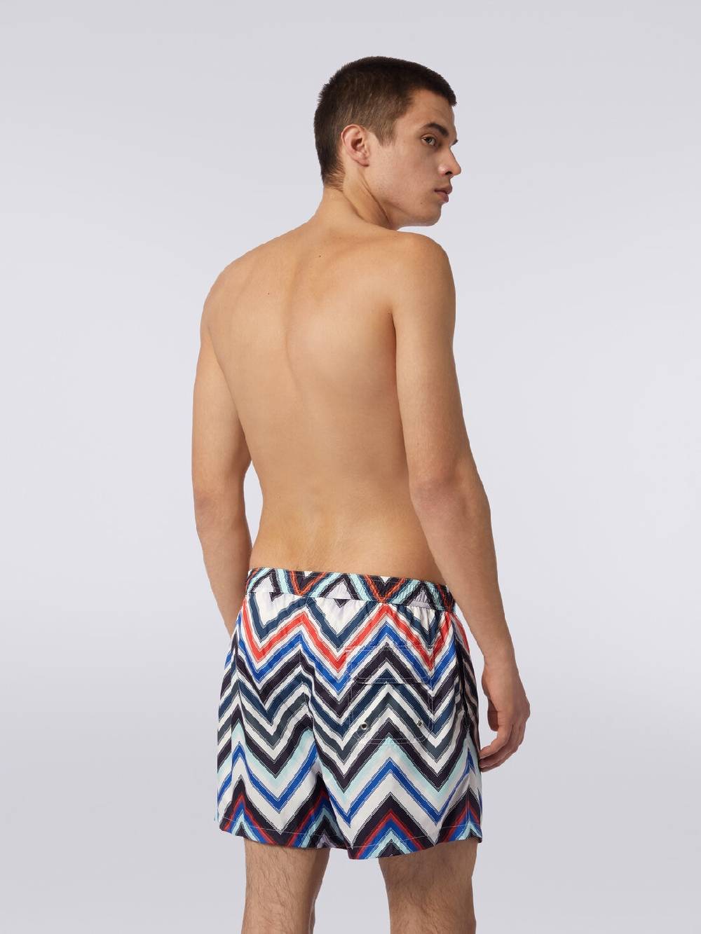 M Missoni Boxer mare in nylon con macro-zig zag in gradazione Economico