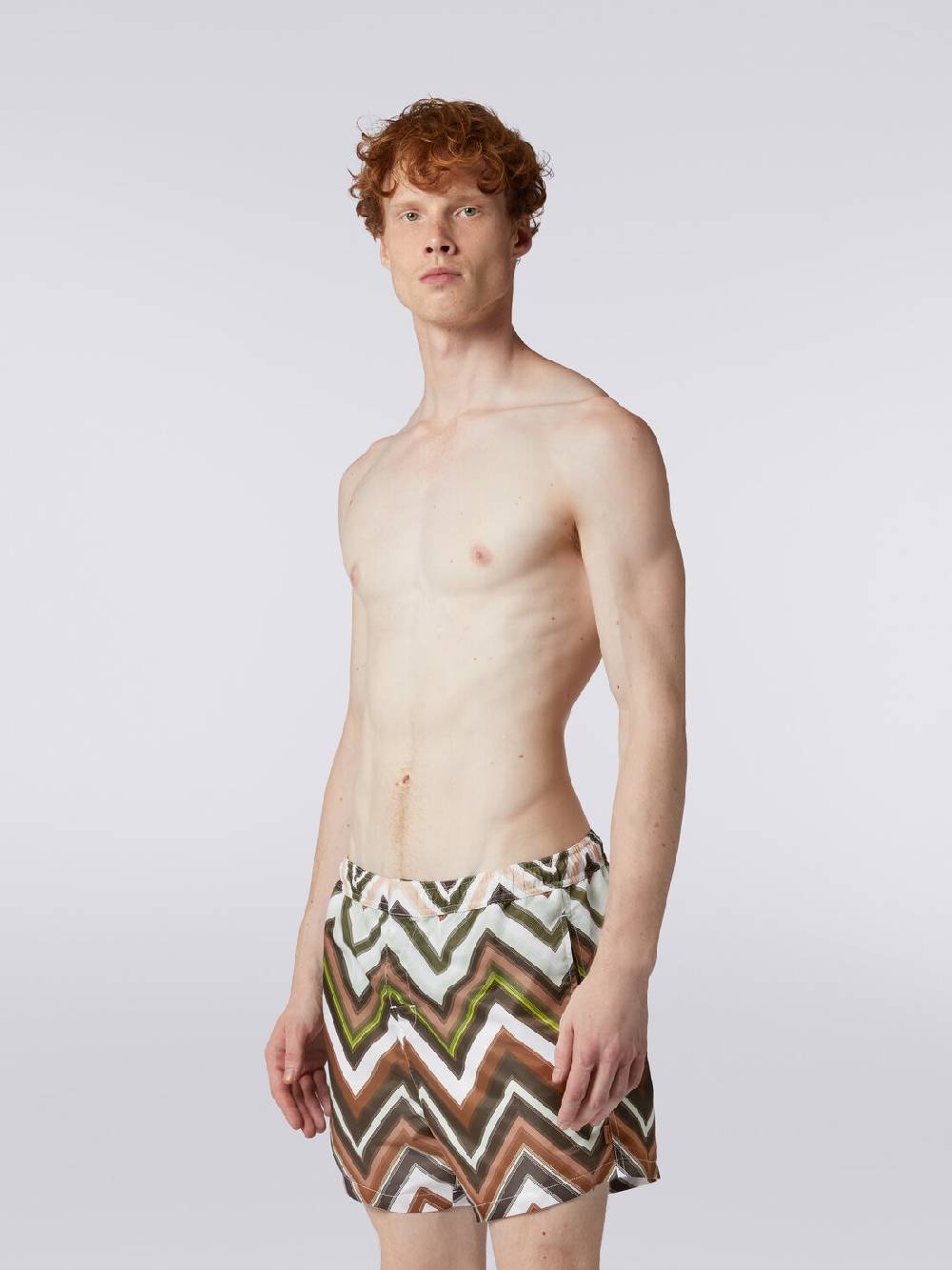 M Missoni Boxer mare in nylon con macro-zig zag in gradazione Online
