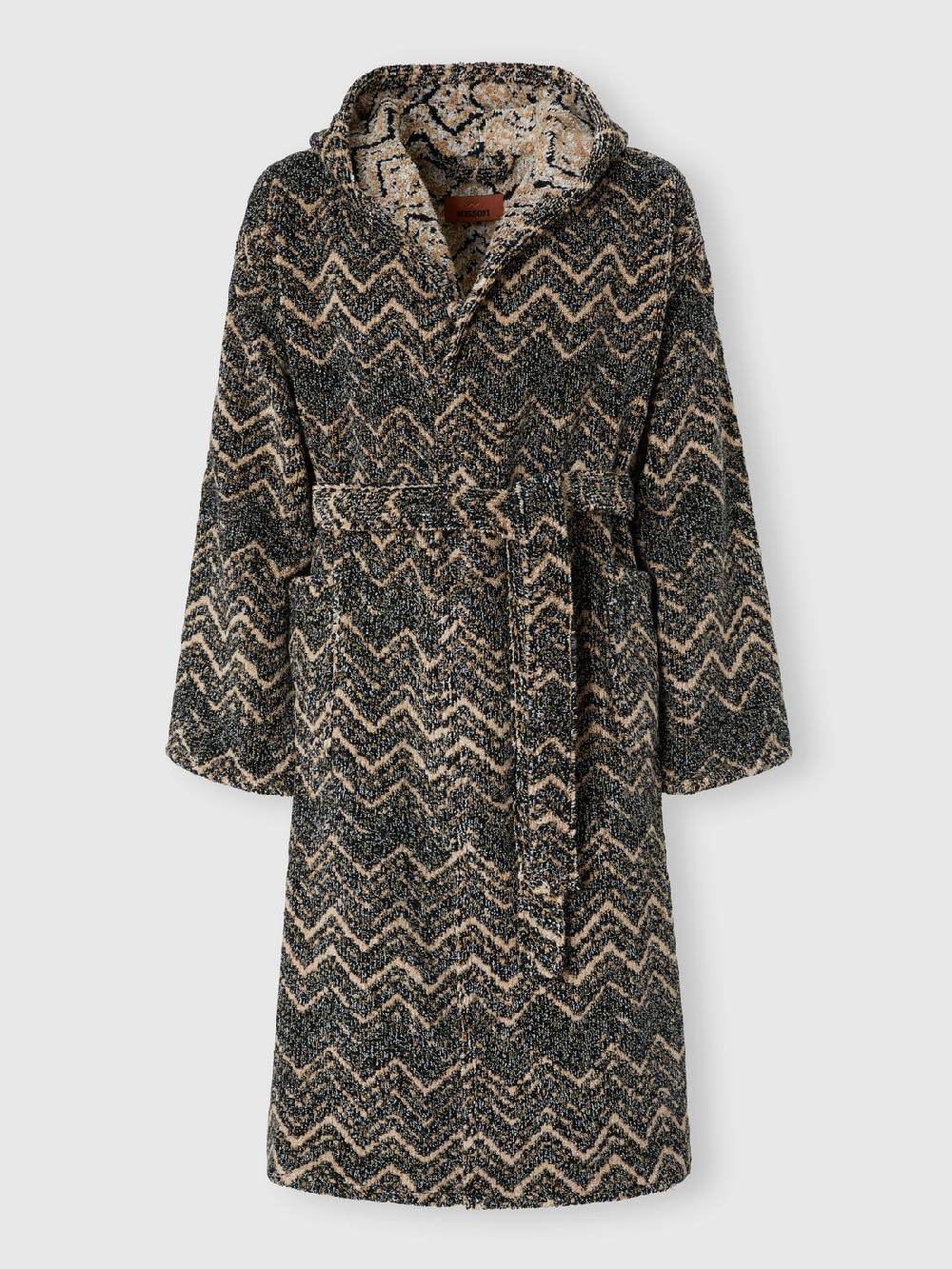 M Missoni Accappatoio Azul in spugna di cotone chevron In Vendita