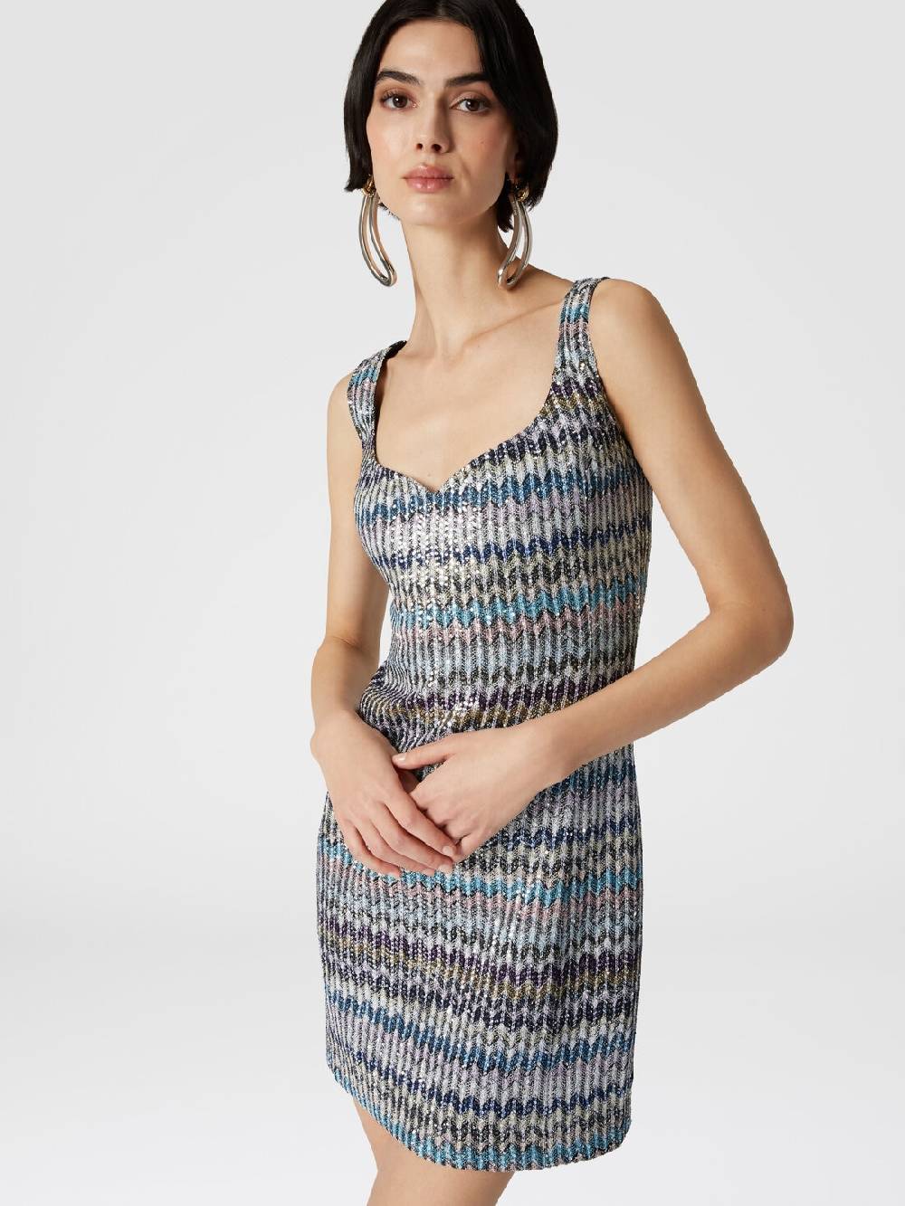 M Missoni Mini-abitoin maglia lamé con scollatura a cuore Vendita