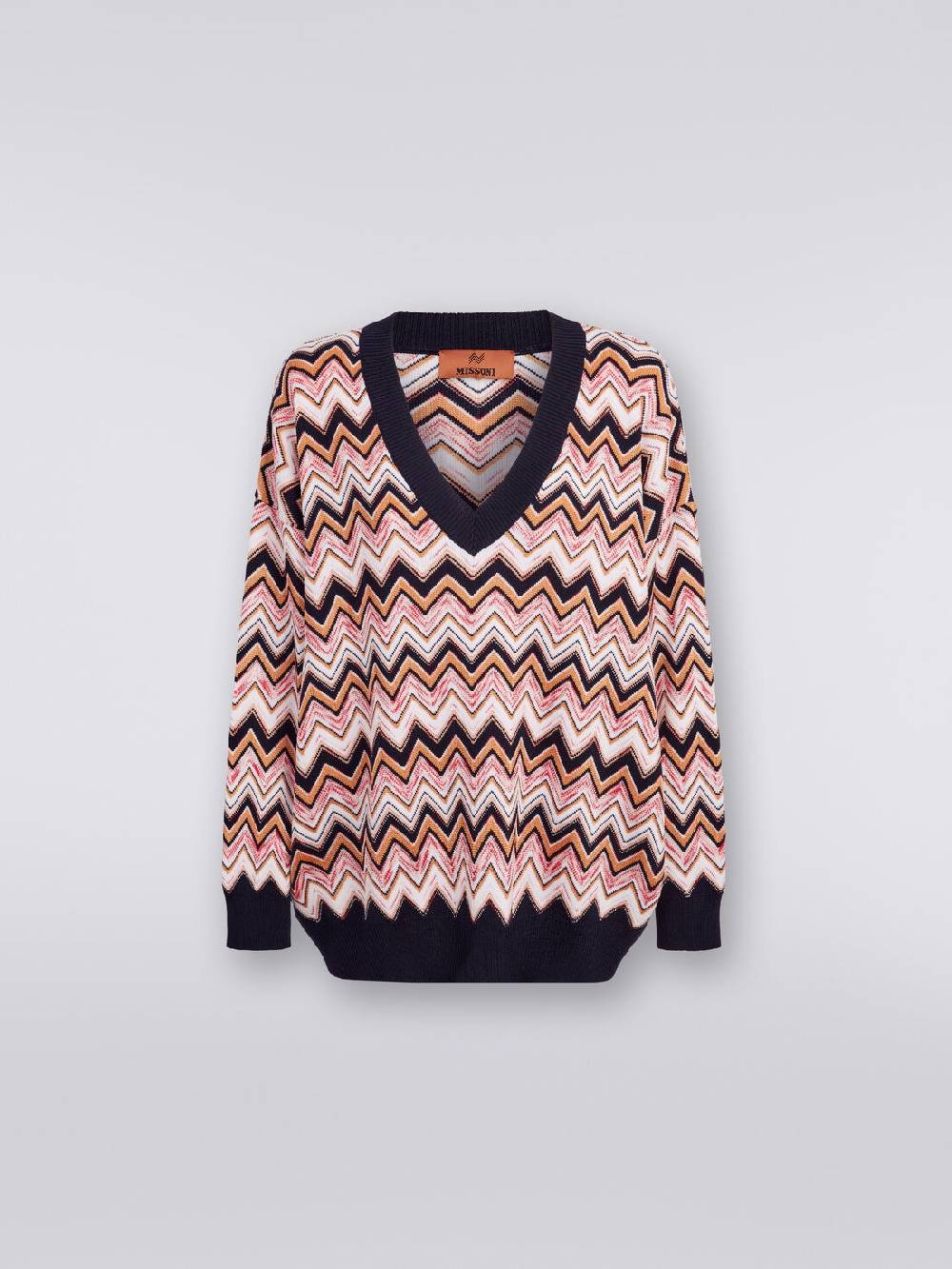 M Missoni Maglia oversize zig zag con profili a contrasto Pezzi Unici