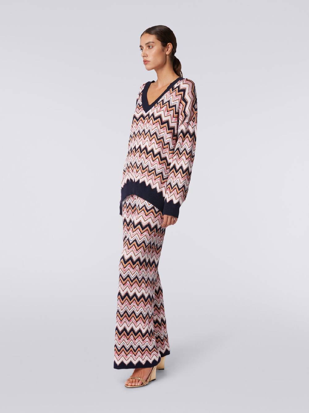 M Missoni Maglia oversize zig zag con profili a contrasto Pezzi Unici