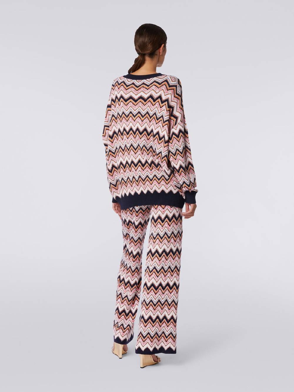 M Missoni Maglia oversize zig zag con profili a contrasto Pezzi Unici