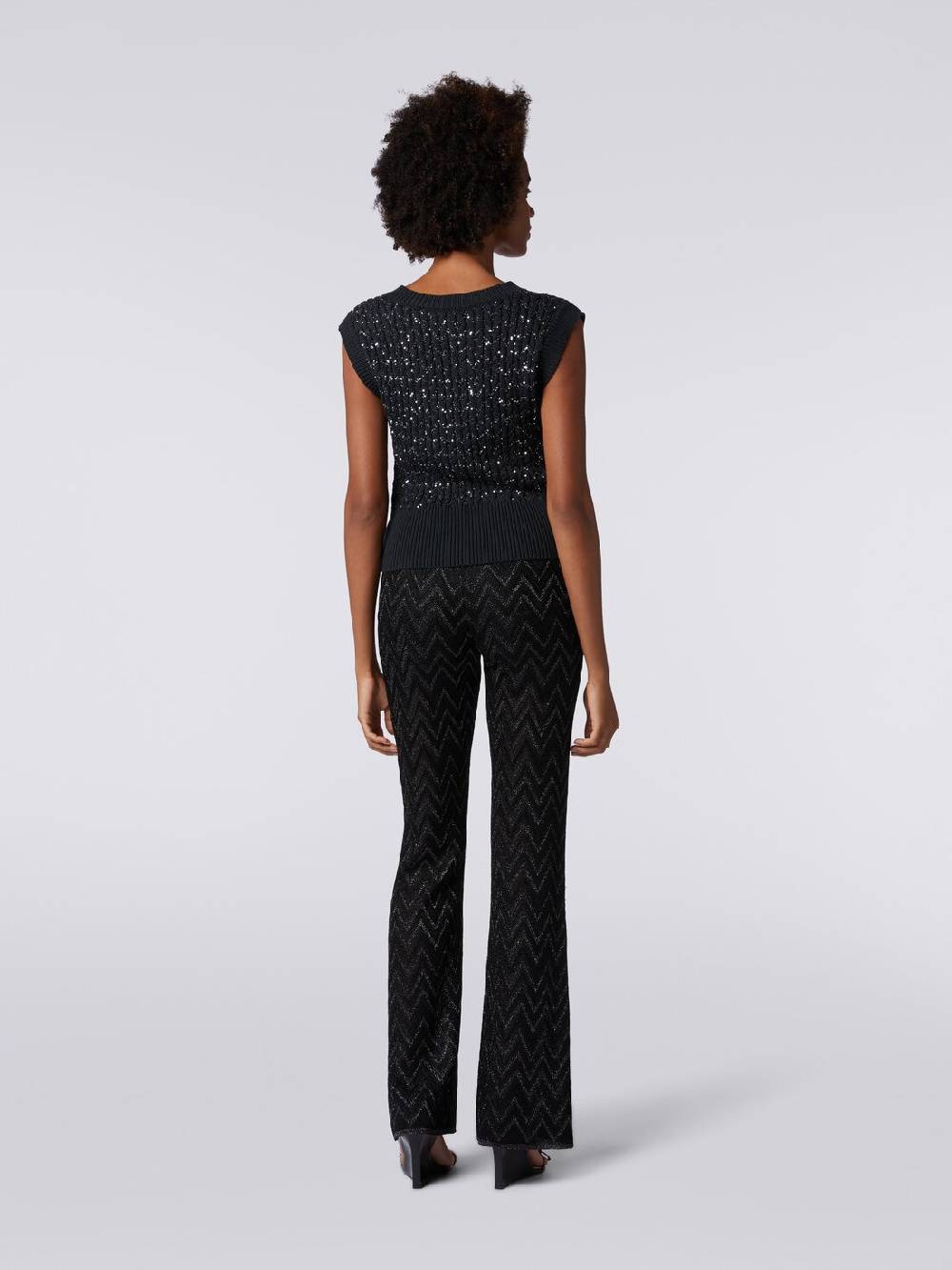 M Missoni Gilet in misto cotone con paillettes e lavorazione a treccia Qualità Garantita