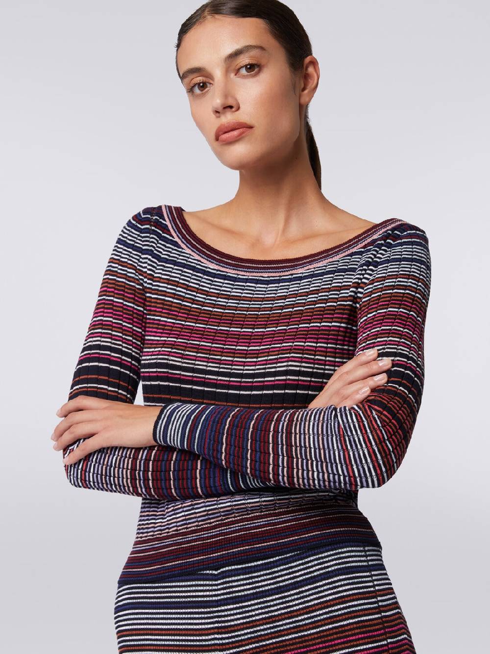 M Missoni Pullover in cotone e viscosa a righe Negozi Online