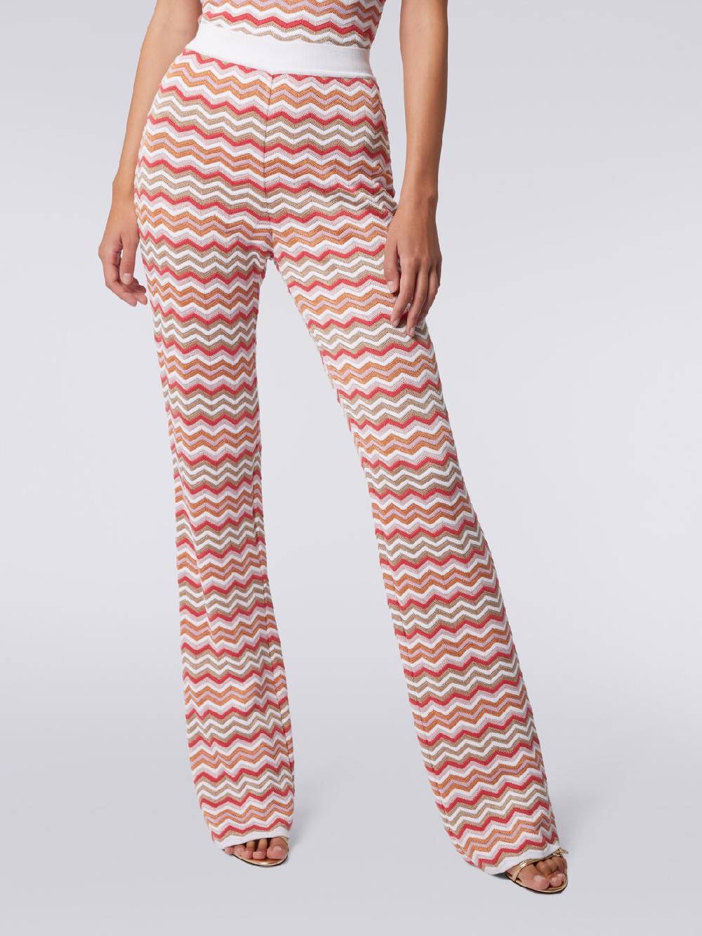 M Missoni Pantaloni in maglia di cotone e viscosa zig zag Fino Al -60%