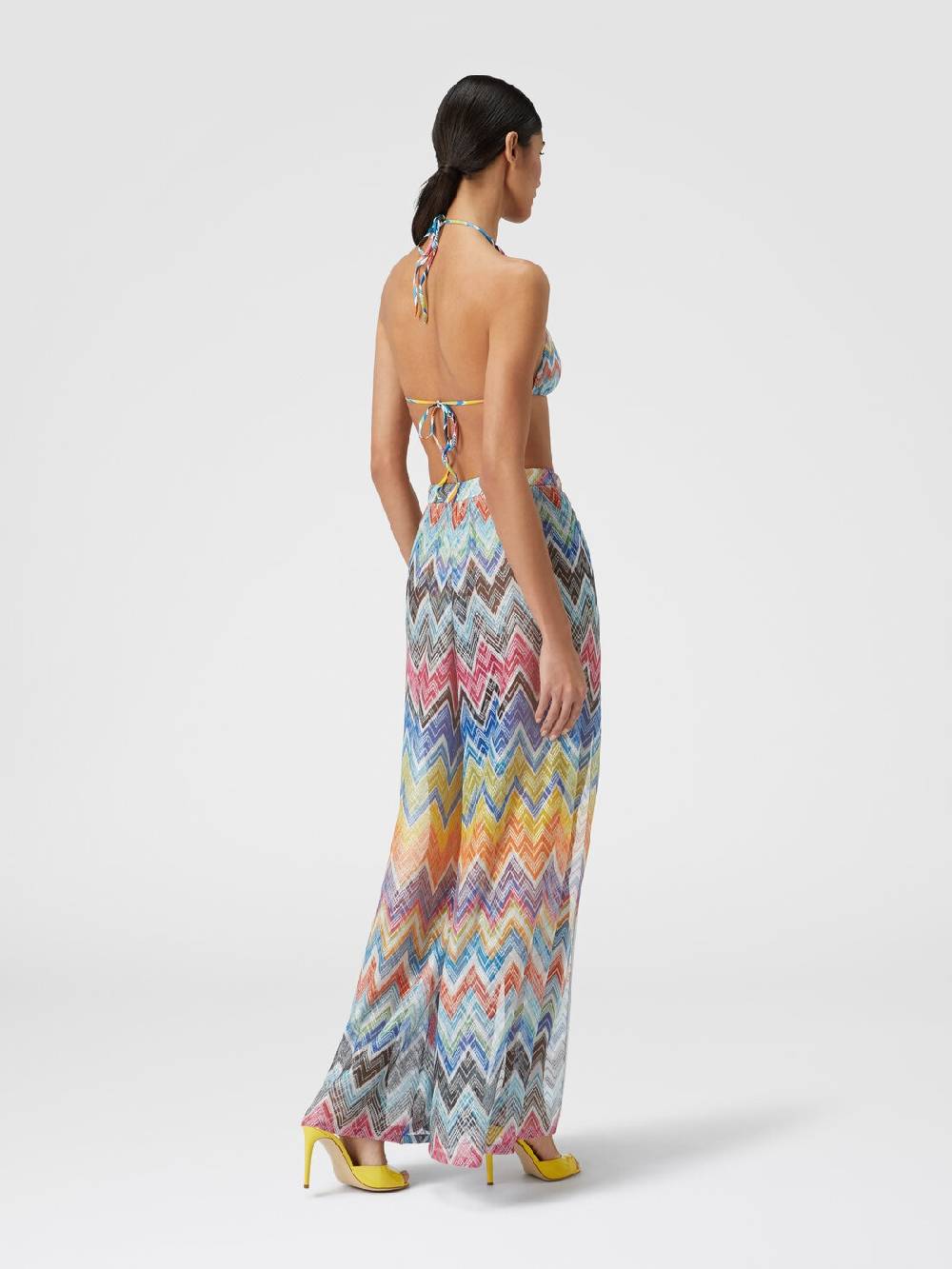M Missoni Pantapalazzo con stampa zig zag e lurex Novità