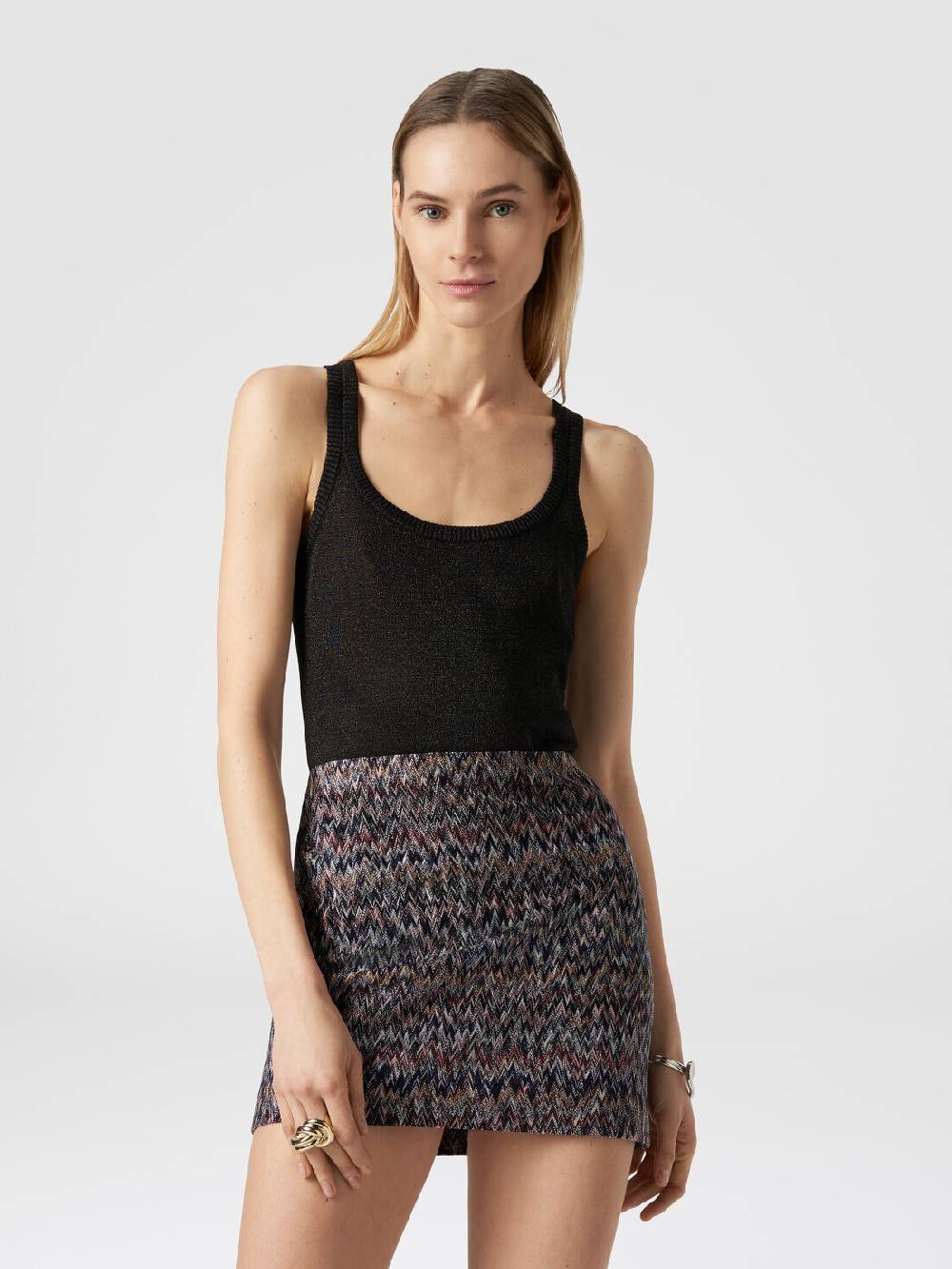 M Missoni Minigonna in misto viscosa lamé zig zag Presa