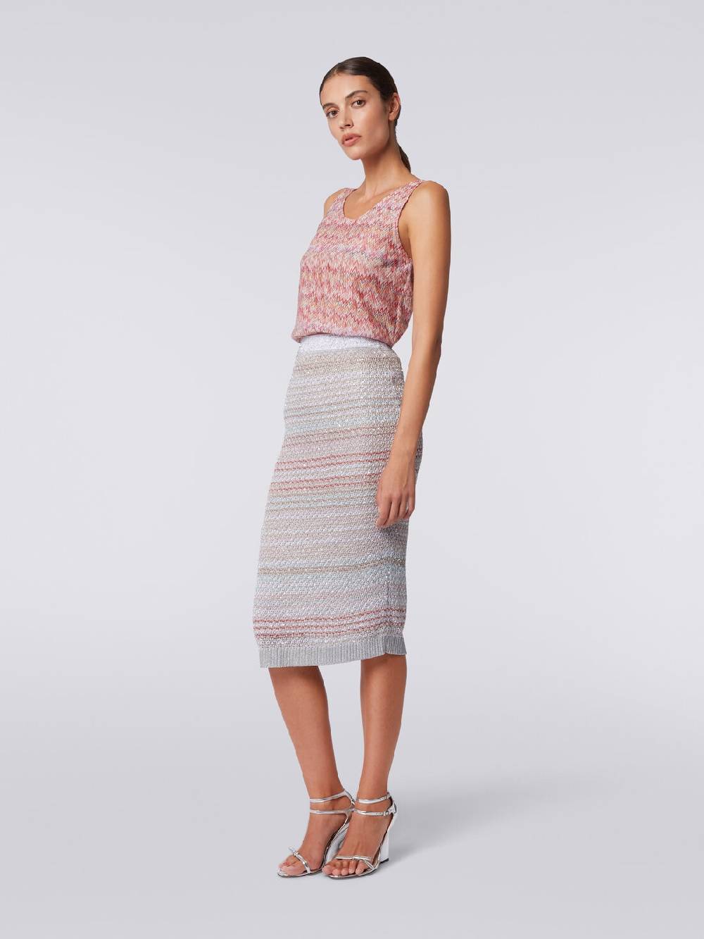 M Missoni Gonna midi in misto viscosa con paillettes Economico
