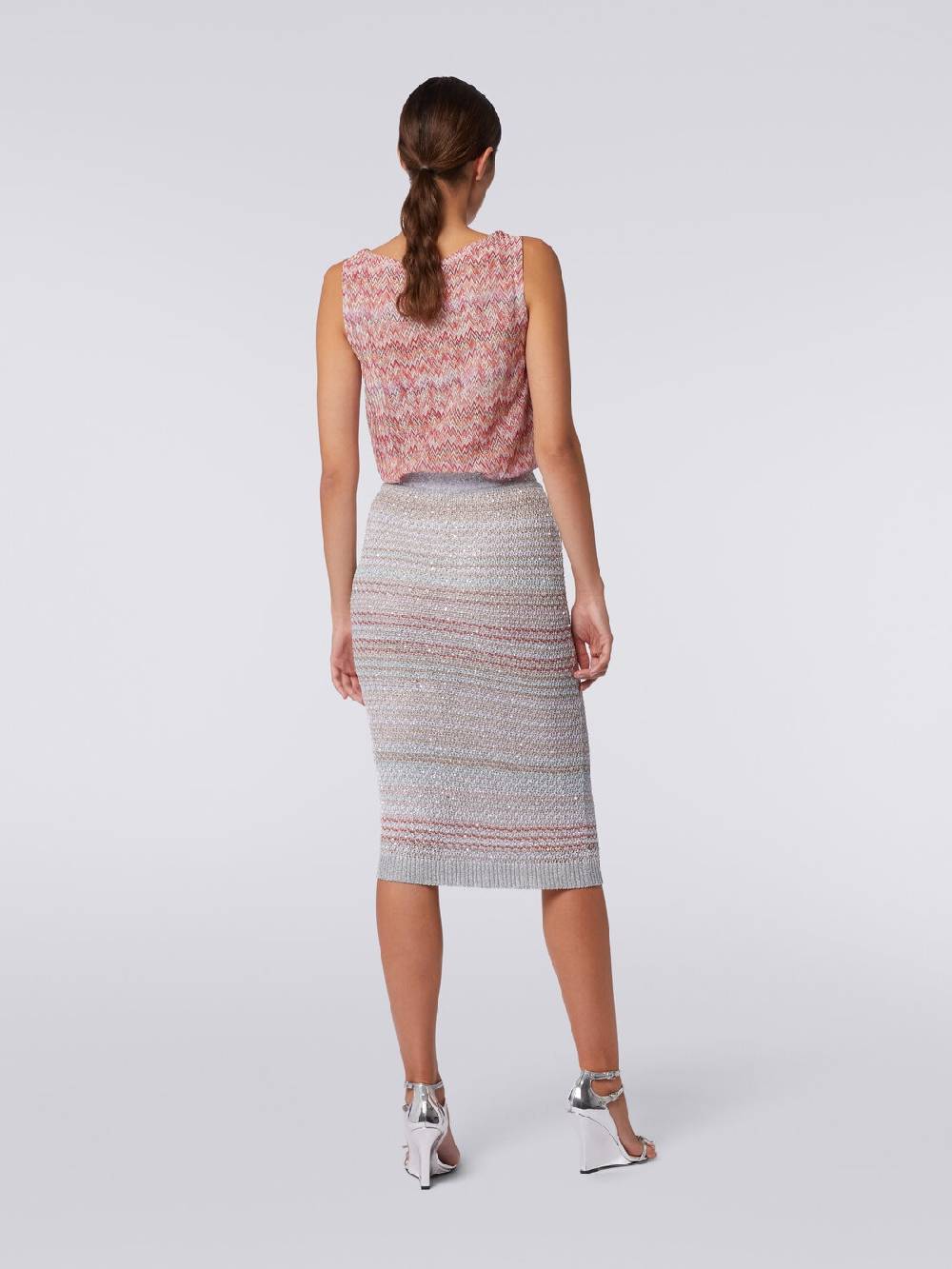 M Missoni Gonna midi in misto viscosa con paillettes Economico