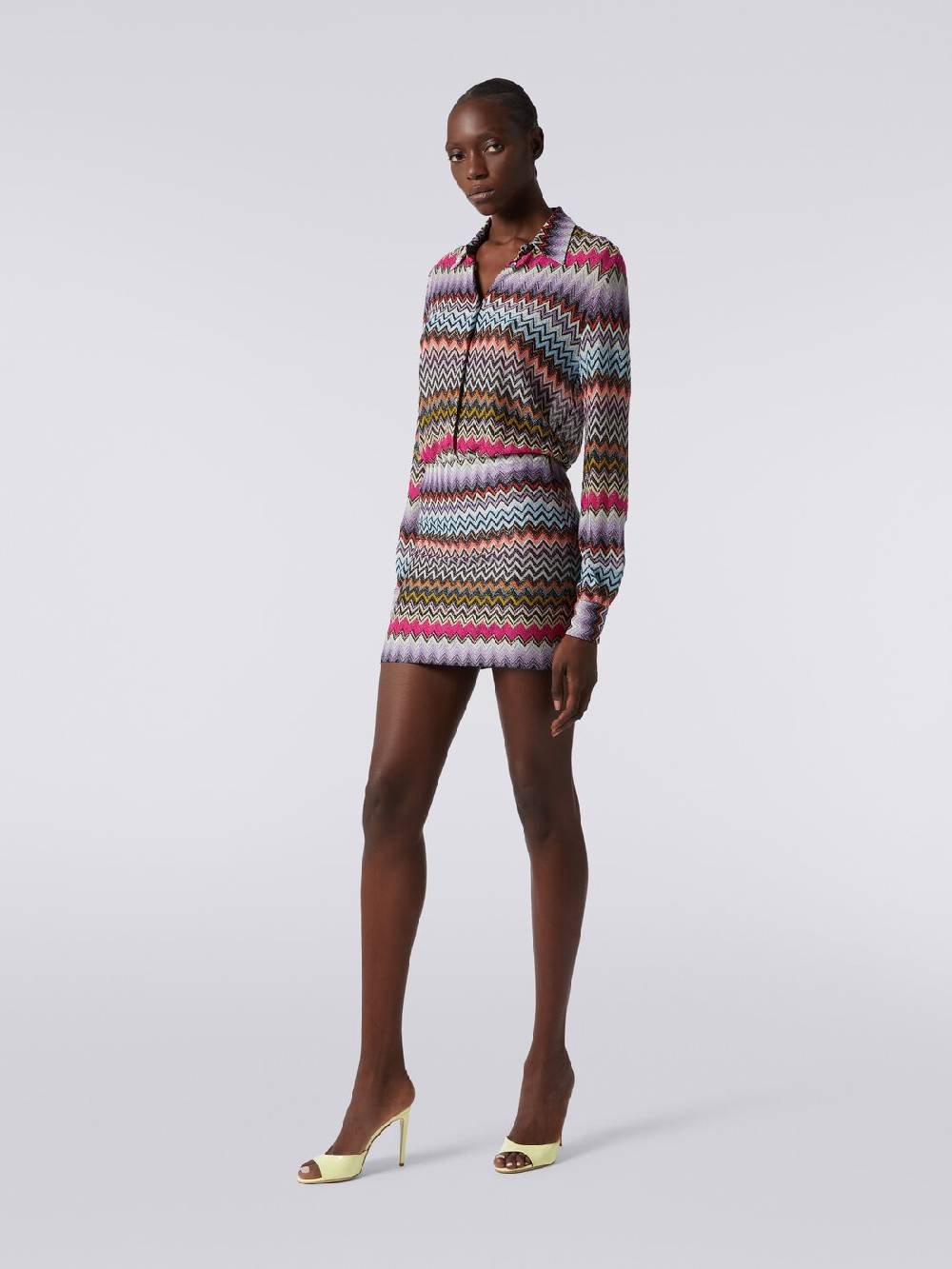 M Missoni Minigonna in viscosa zig zag con lurex Vendita